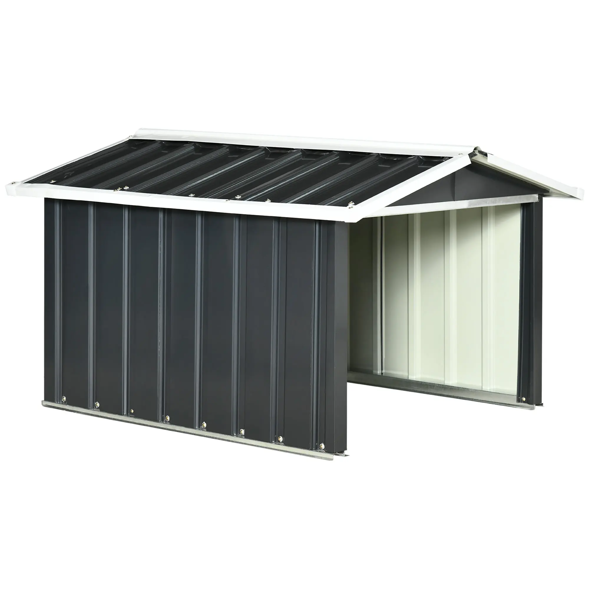 Lawnmower Storage Shed for Robot Lawnmower - robot lawn mower garage - gray steel sheet