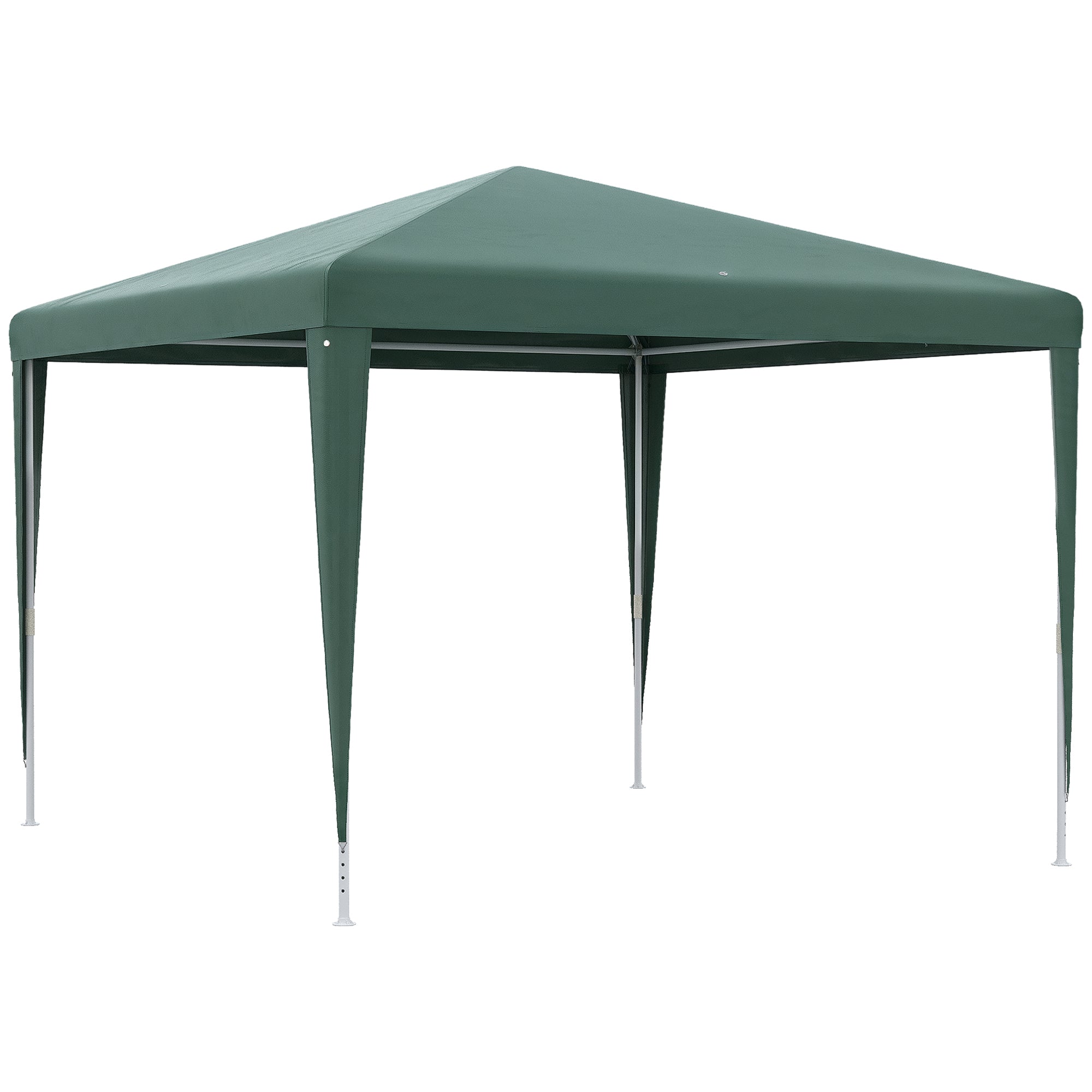 Outsunny 3x3m Aftagelig Havepavilion med 4 Afvandingshuller og Anti-UV Stålramme til Terrasse Patio Udendørs Camping Grøn