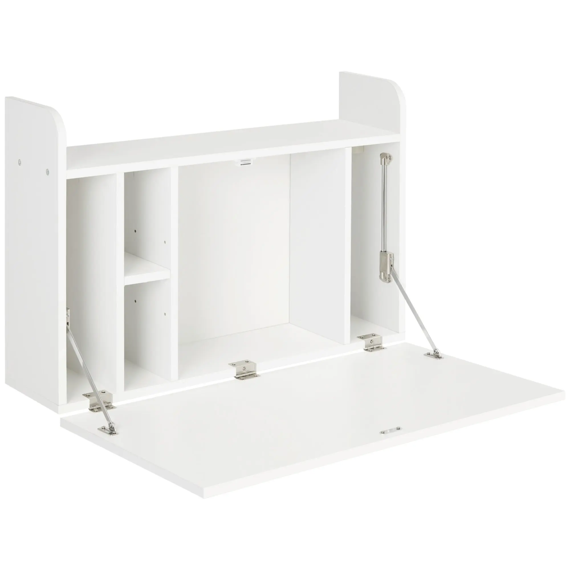 Wall-Mounted Folding Desk Computer Desk with Shelf - 77 x 20 x 51 cm