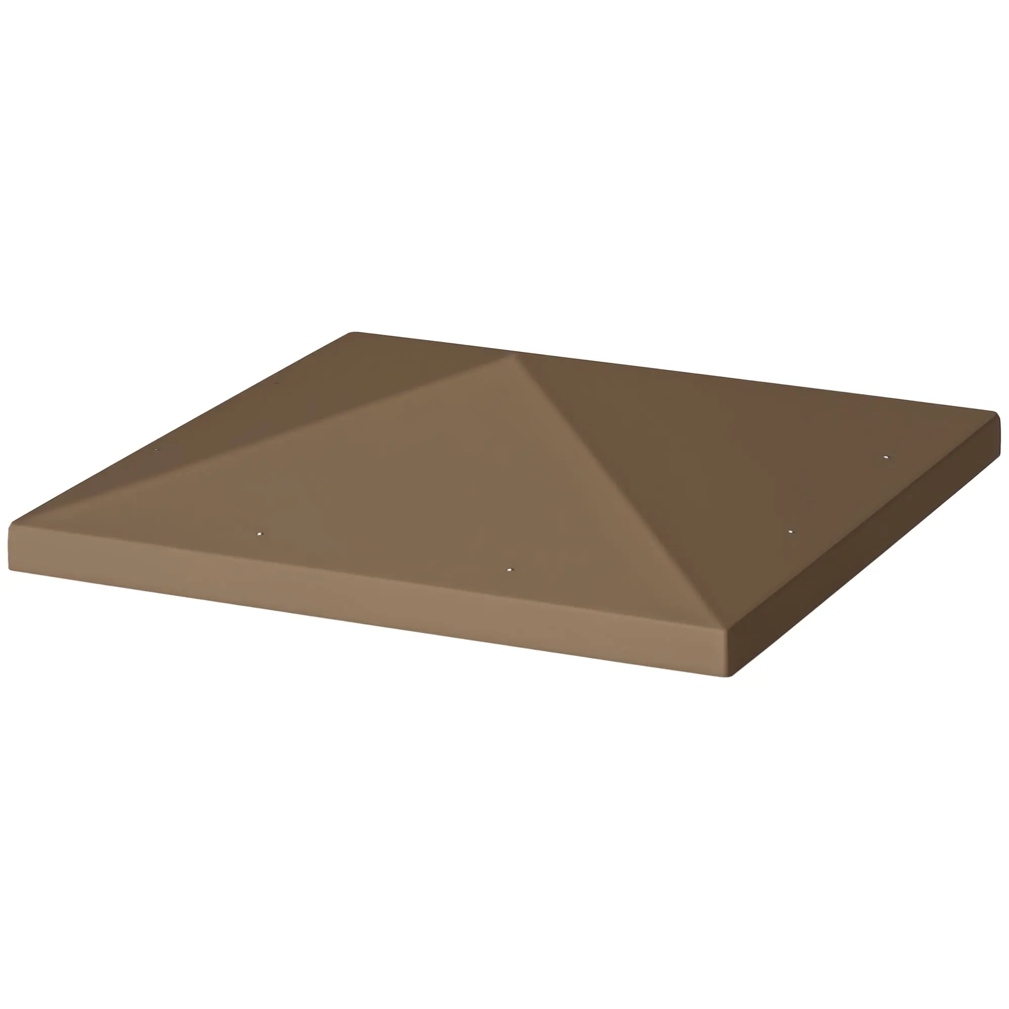 Replacement Roof for 3x3m Garden Gazebo, Water-Resistant Gazebo Cover in Brown Oxford 600D Fabric 370g/㎡ Anti-UV 30+ with 8 Drainage Holes