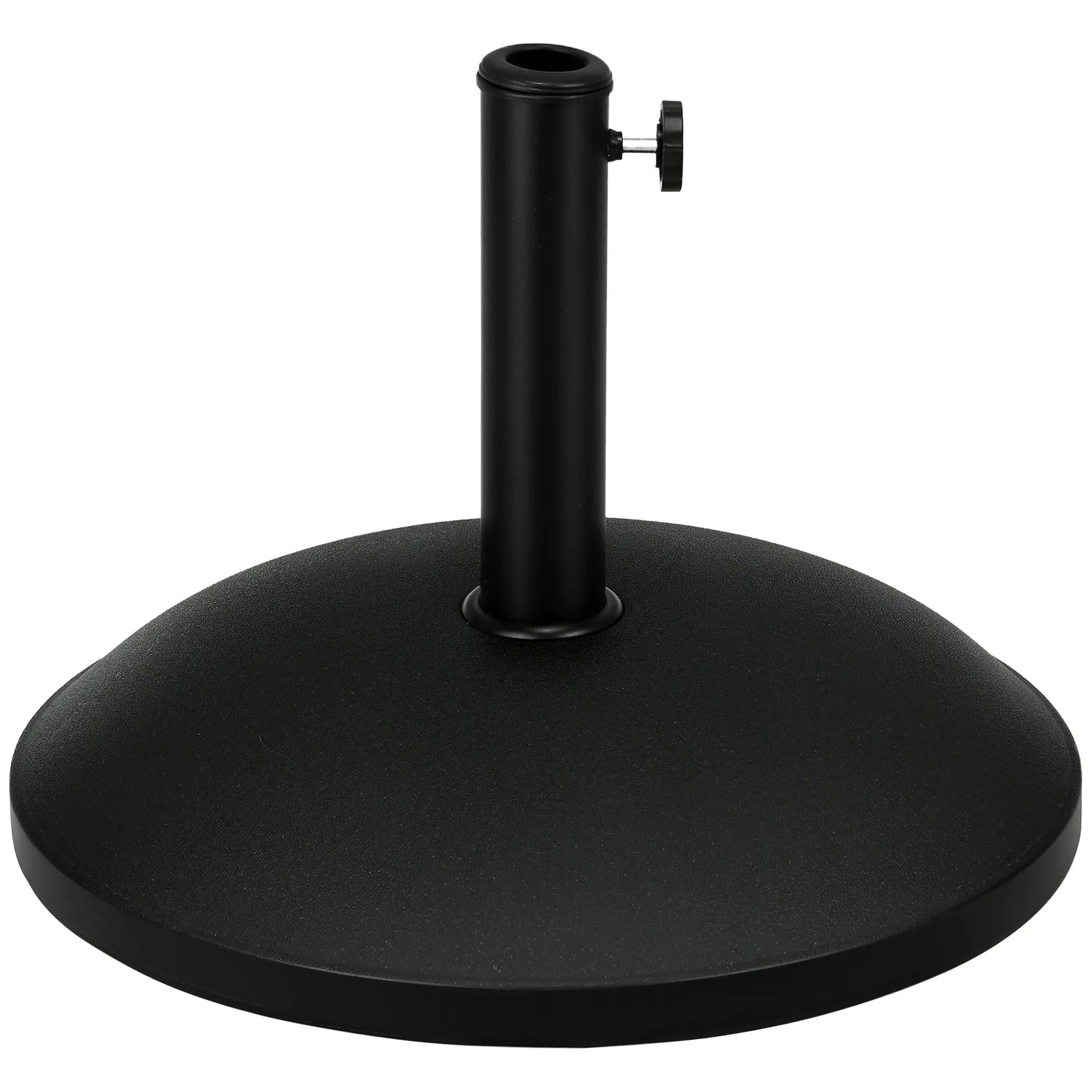 stainless steel parasol stand with handles, half-round umbrella holder, umbrella weight for umbrella ?3.8-?4.8 cm, for balcony, terrace, garden, black