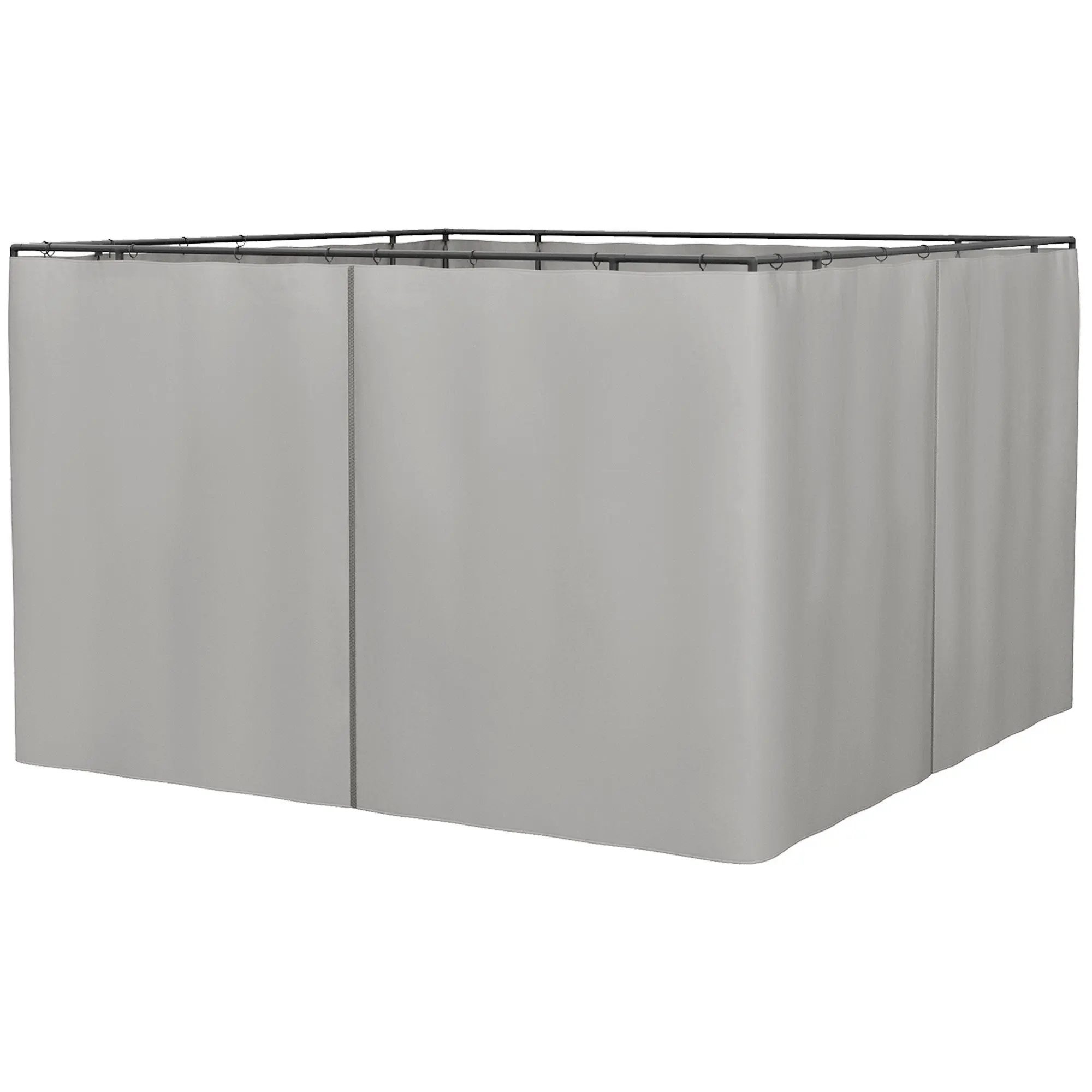 Side Wall 4-Piece Set for 3x3m Pavilion Side Panels with Hooks 302 x 205 cm Waterproof Stable Winterproof Side Panel Side Walls for Party Tent Garden Pavilion Light Gray