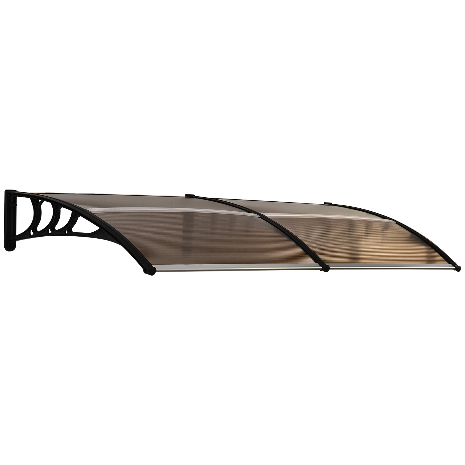 Canopy Awning for Front Door 75x195x23 cm Outdoor Sun Rain Protection Alu Brown