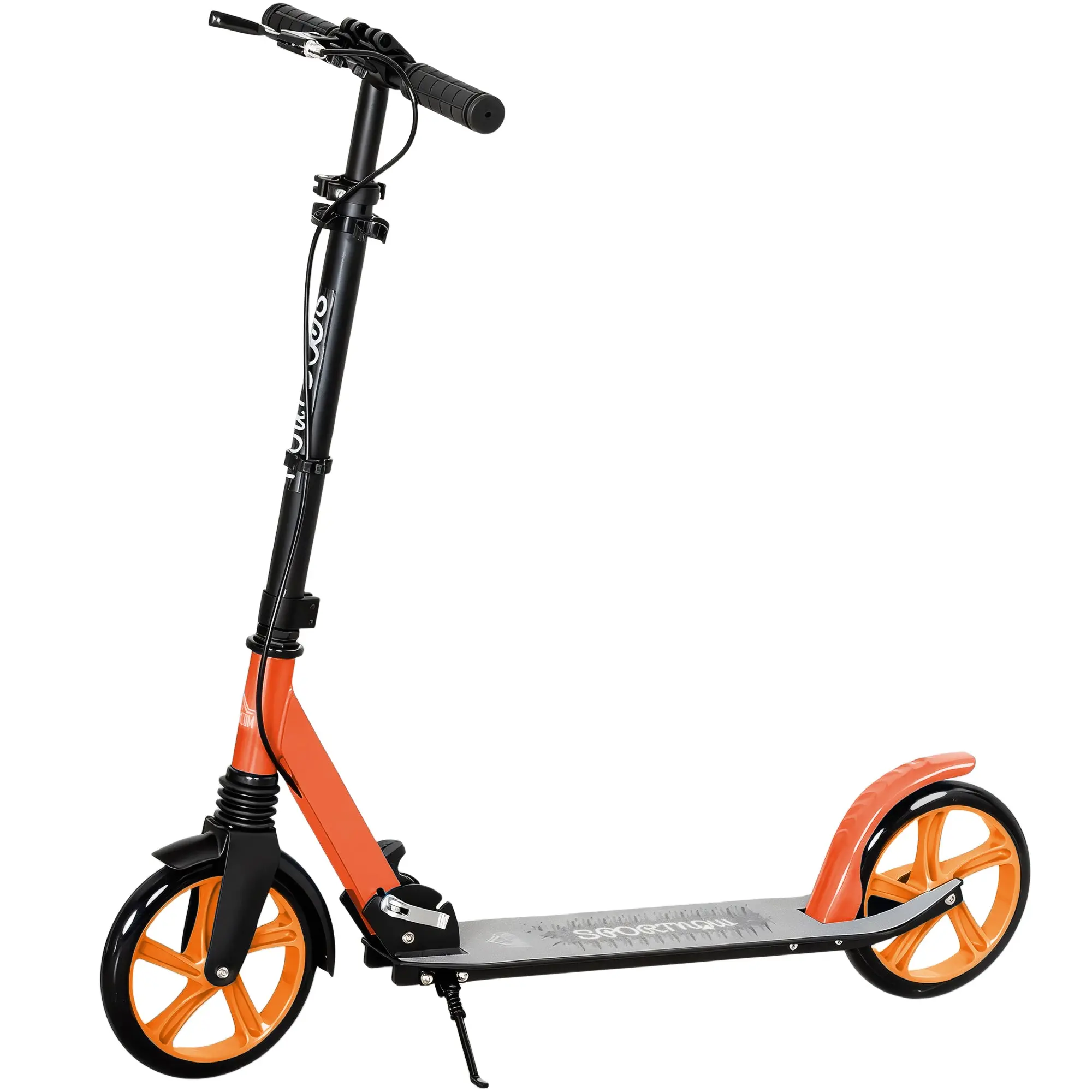 Foldable Scooter for Adults & Teens 14+ — Lightweight Aluminum, Adjustable Handlebar, 8" Wheels, Shock Absorber & Dual Brakes, 220 lb Capacity, Red