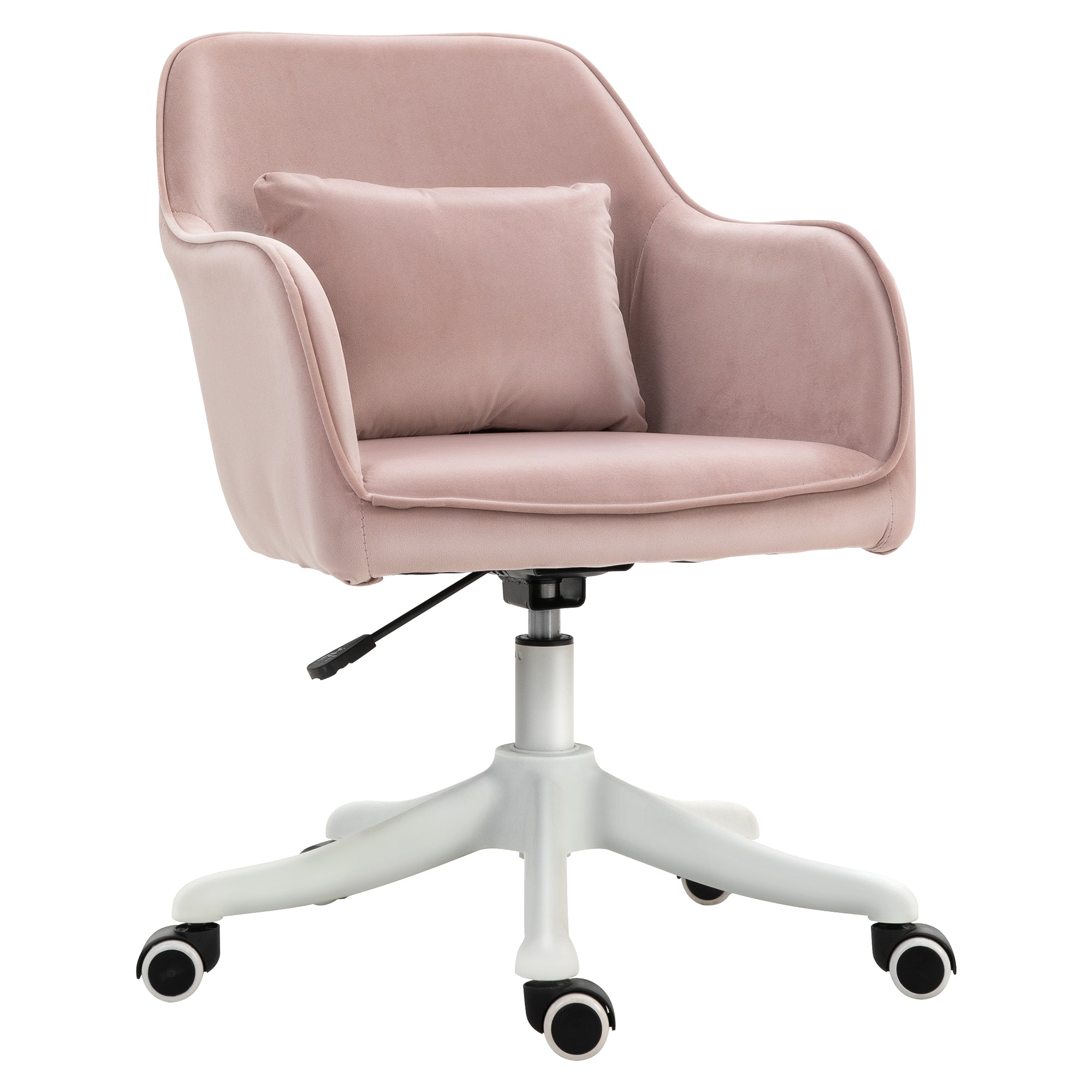 Massage Office Chair 78-86 cm Height Adjustable Desk Chair Swivel Computer Chair with USB Port Task Chair with Vibration Function Lumbar Cushion Massage Function Pink