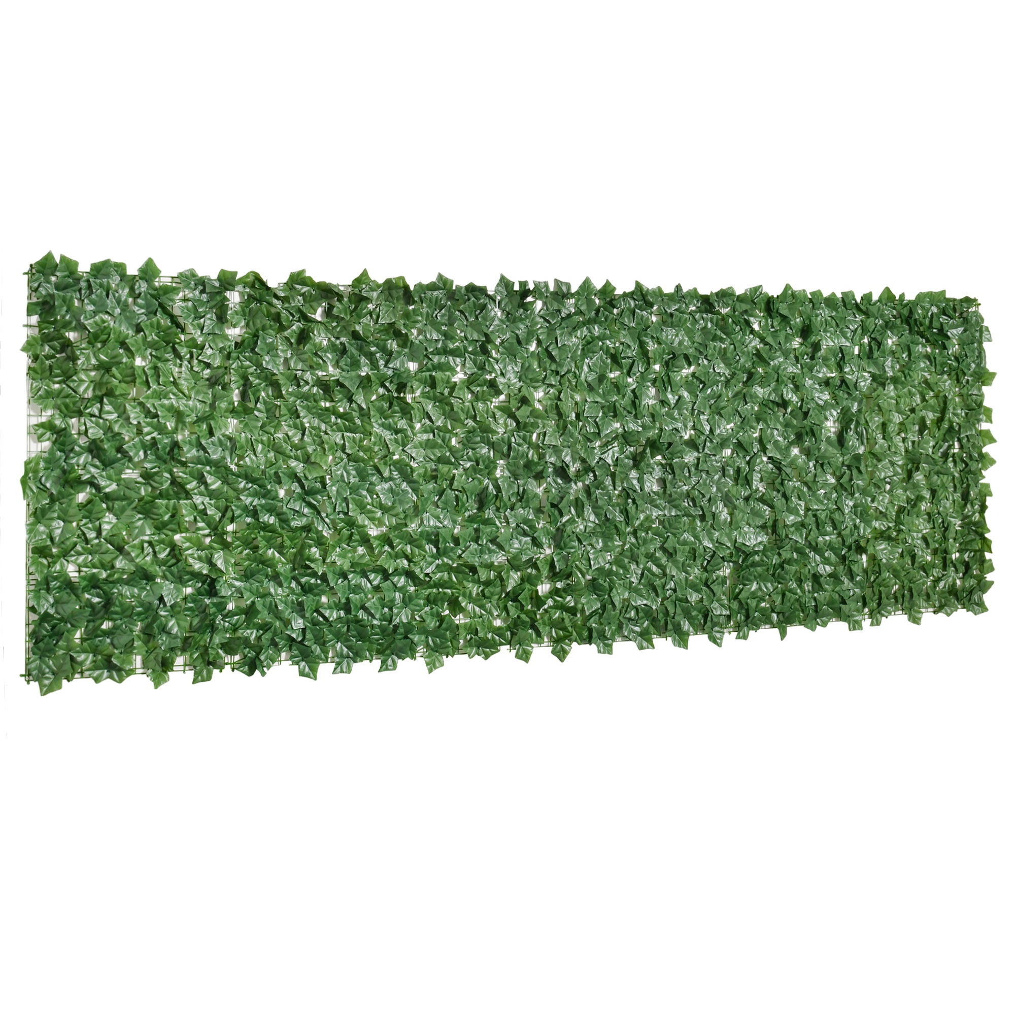 Écran de confidentialité en haie artificielle Outsunny, écran de protection UV, écran de balcon vert, écran de jardin avec feuilles, clôture en haie artificielle 300 x 100 cm pour mariage