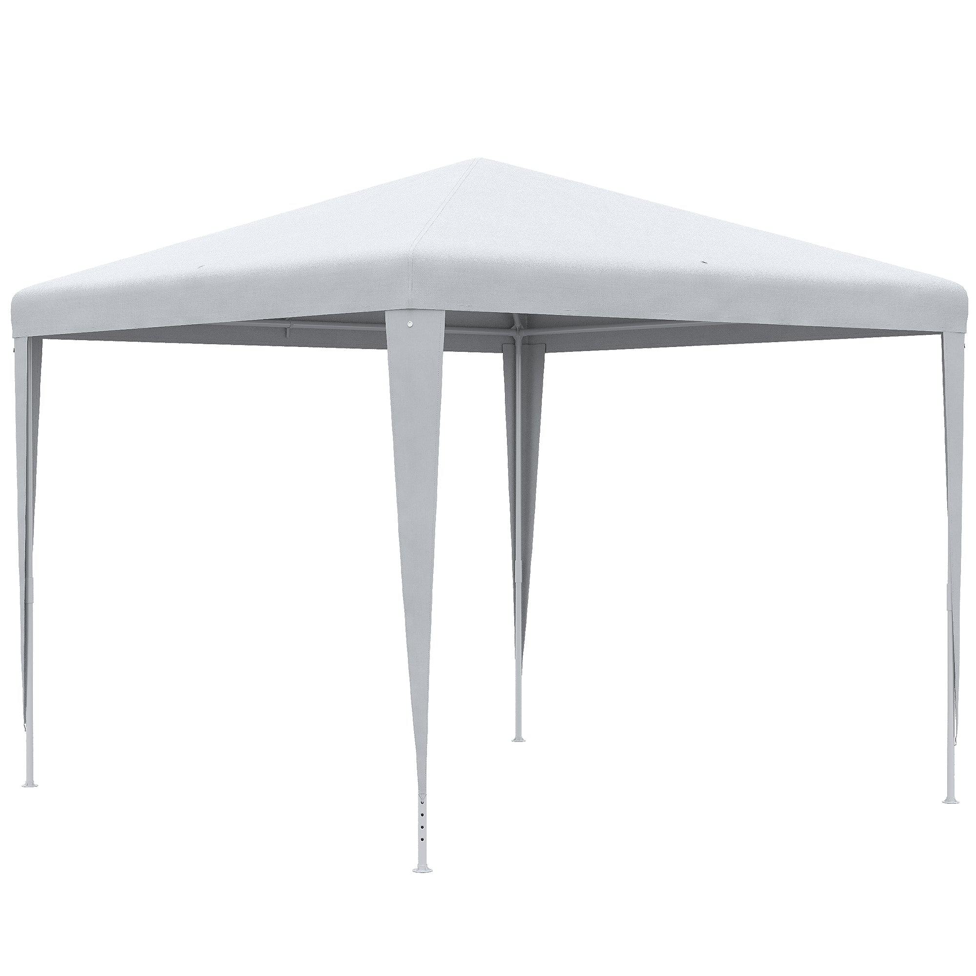 Outsunny 2,7 x 2,7 m Hvid Metal Epoxy Have Gazebo med Høj Densitet PE Stof
