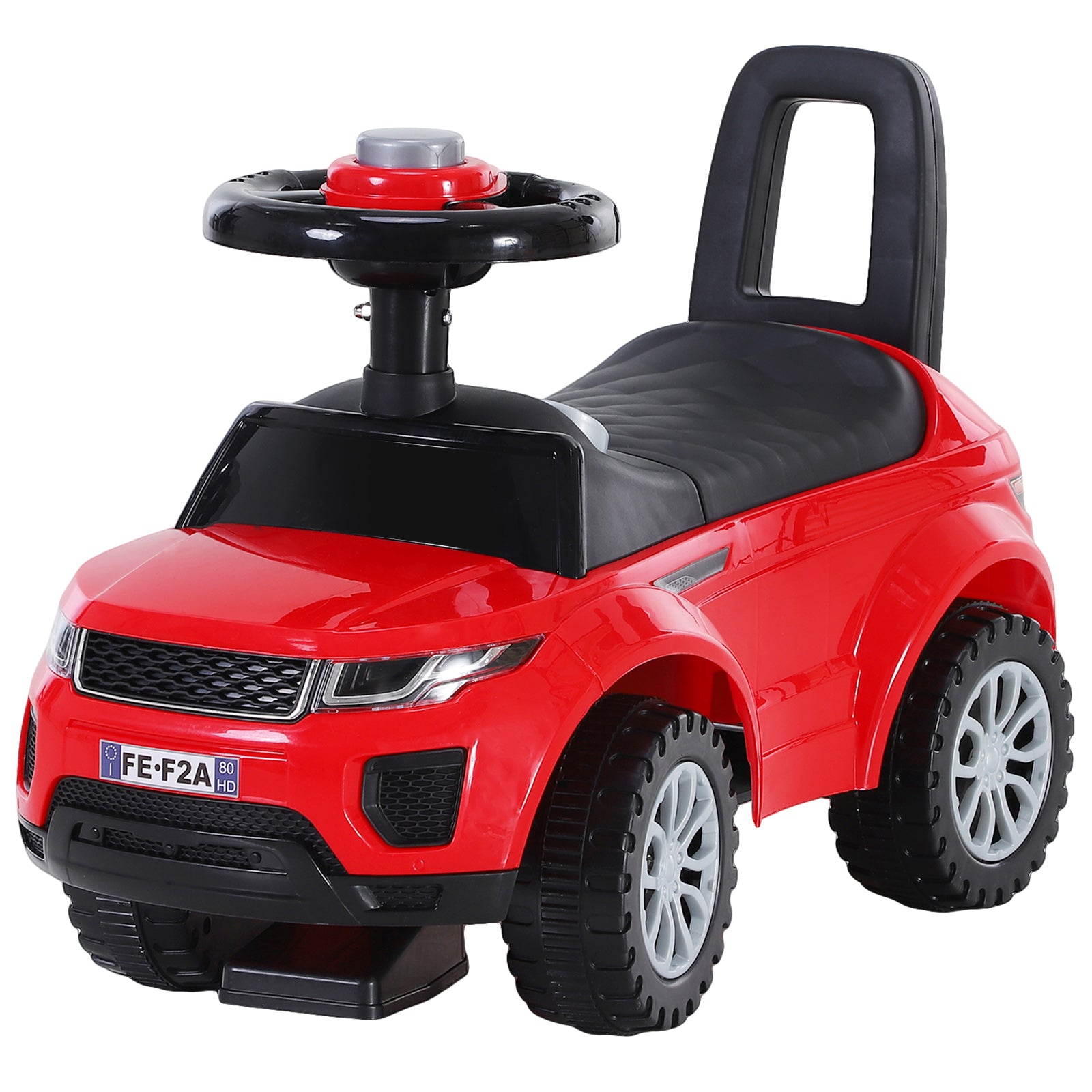 HOMCOM Quad Ratta Mänguauto Beebidele, Ilma Pedalite Laste Autorong, Võistlusstiilis Kõlariga 62x28x41.5cm