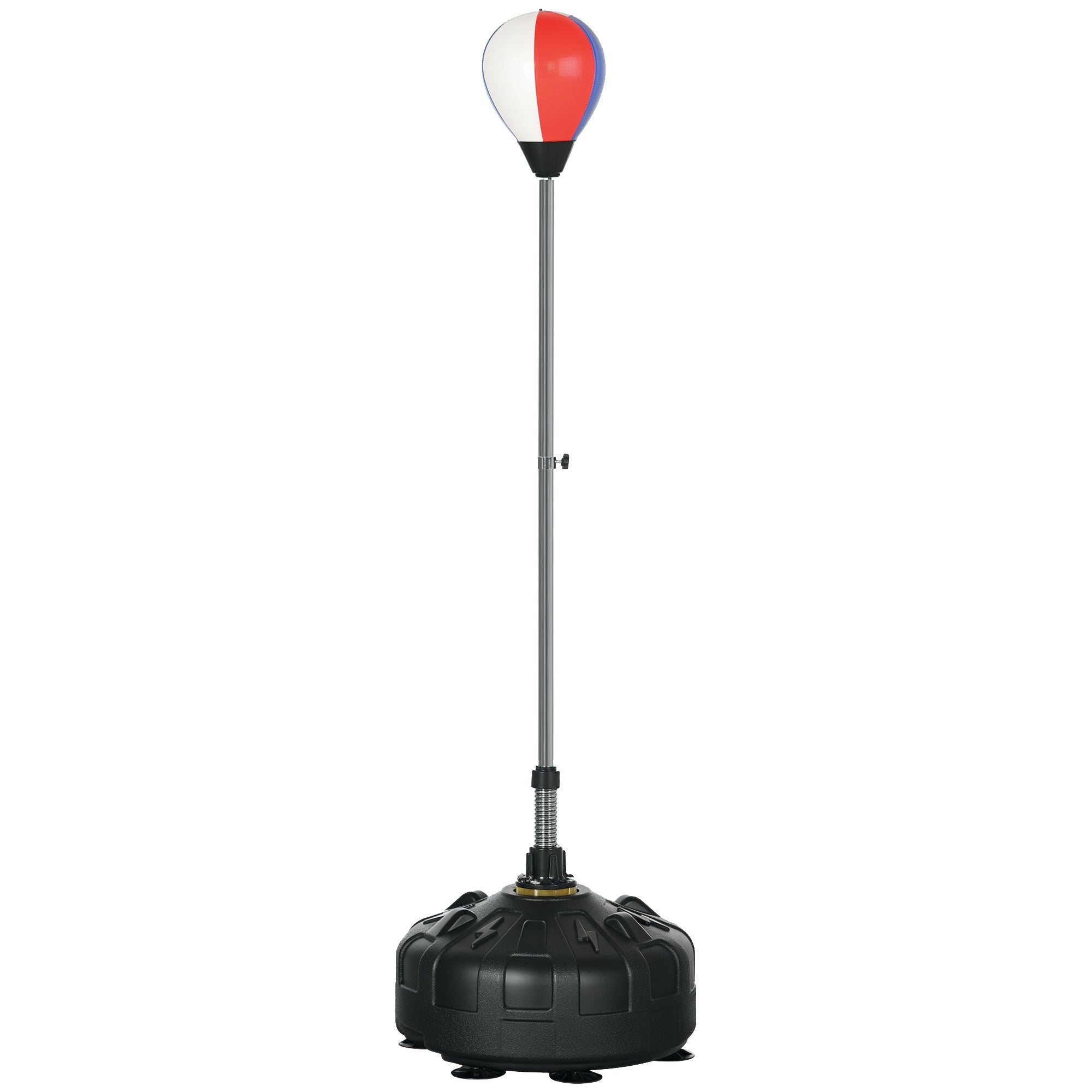SPORTNOW Löökpall, Poksikott 147-165 cm Reguleeritava Toega Poksi Treener, Seismine Löökpall Treeninguks, Harjutamiseks, Must