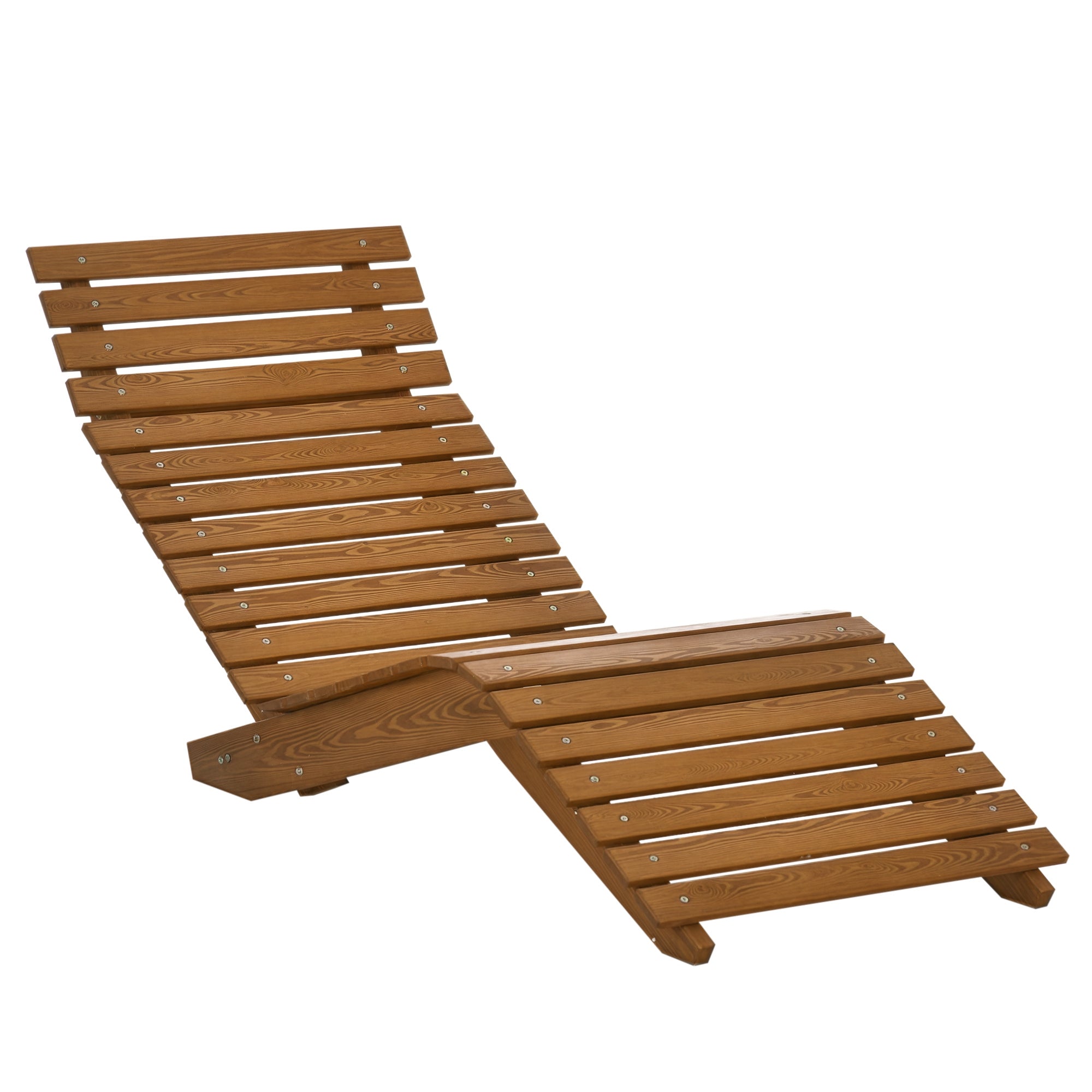 Sun Lounger, Recliner, Garden Lounger, Relaxing Chair for Pool Area, Balcony, Supports up to 120 kg, Solid Wood, Teak, 66 x 170 x 77 cm