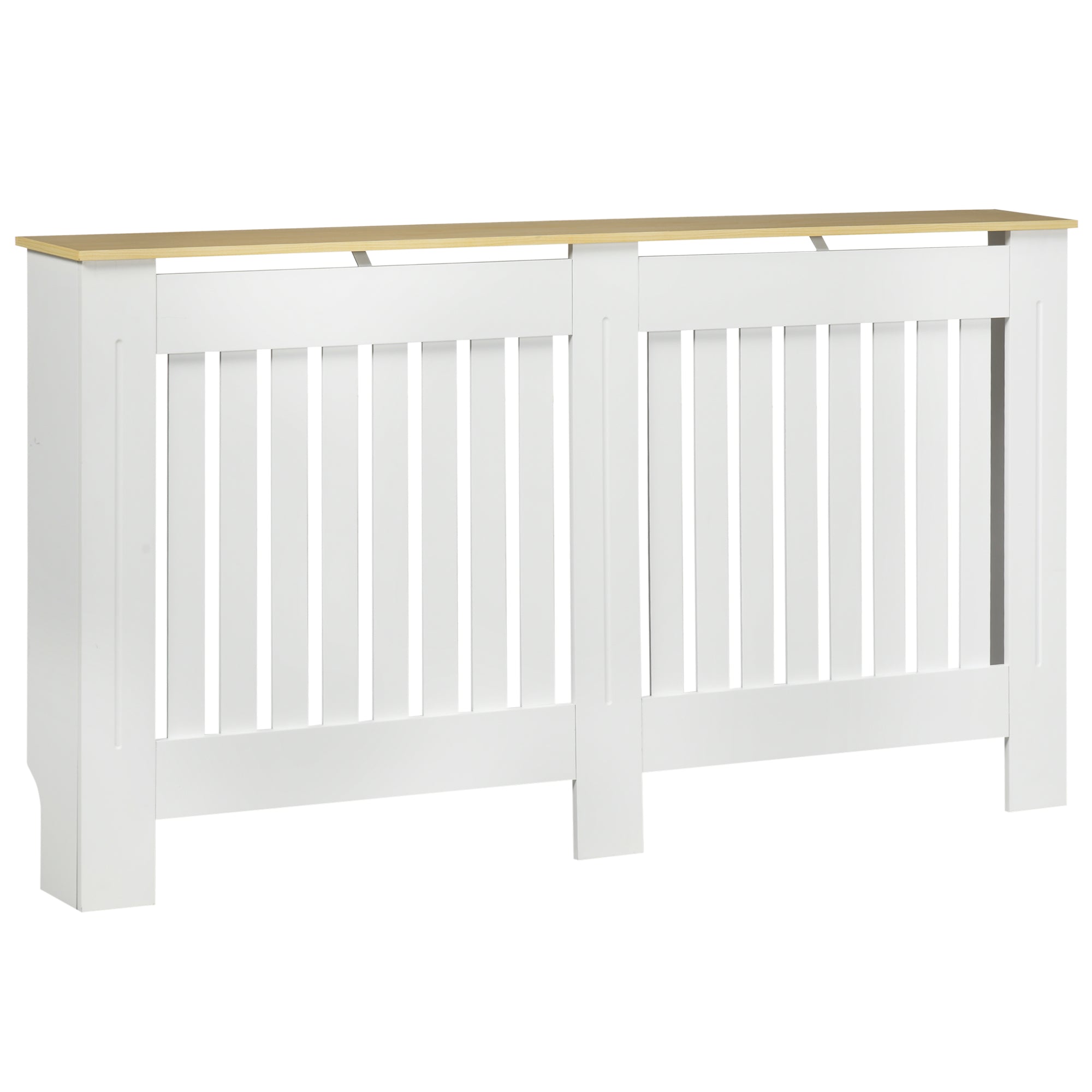HOMCOM Heizkörperverkleidung 152x19x83 cm MDF Heizkörper Cabinet mit Kipp-Schutz Modernes Design für Wohnzimmer Schlafzimmer Weiß