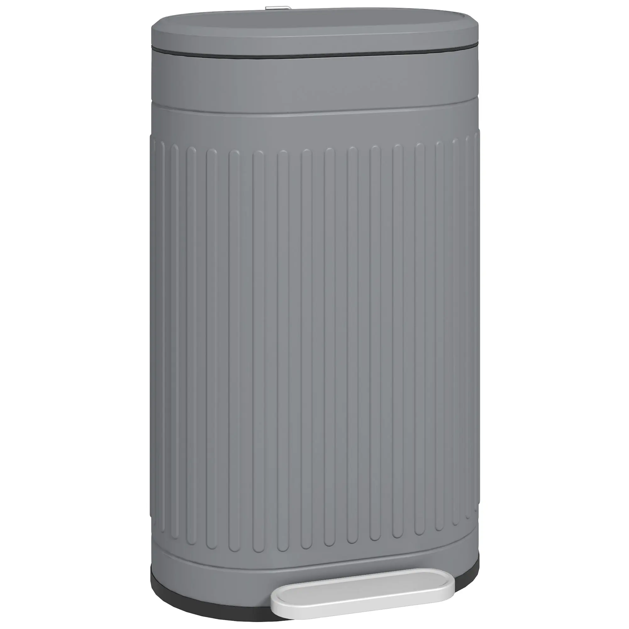 30 L Pedal Bin with Removable Inner Bucket and Soft-Close Lid, Gray — 36.5 x 31.2 x 60.8 cm (14.4 x 12.3 x 23.9 in)