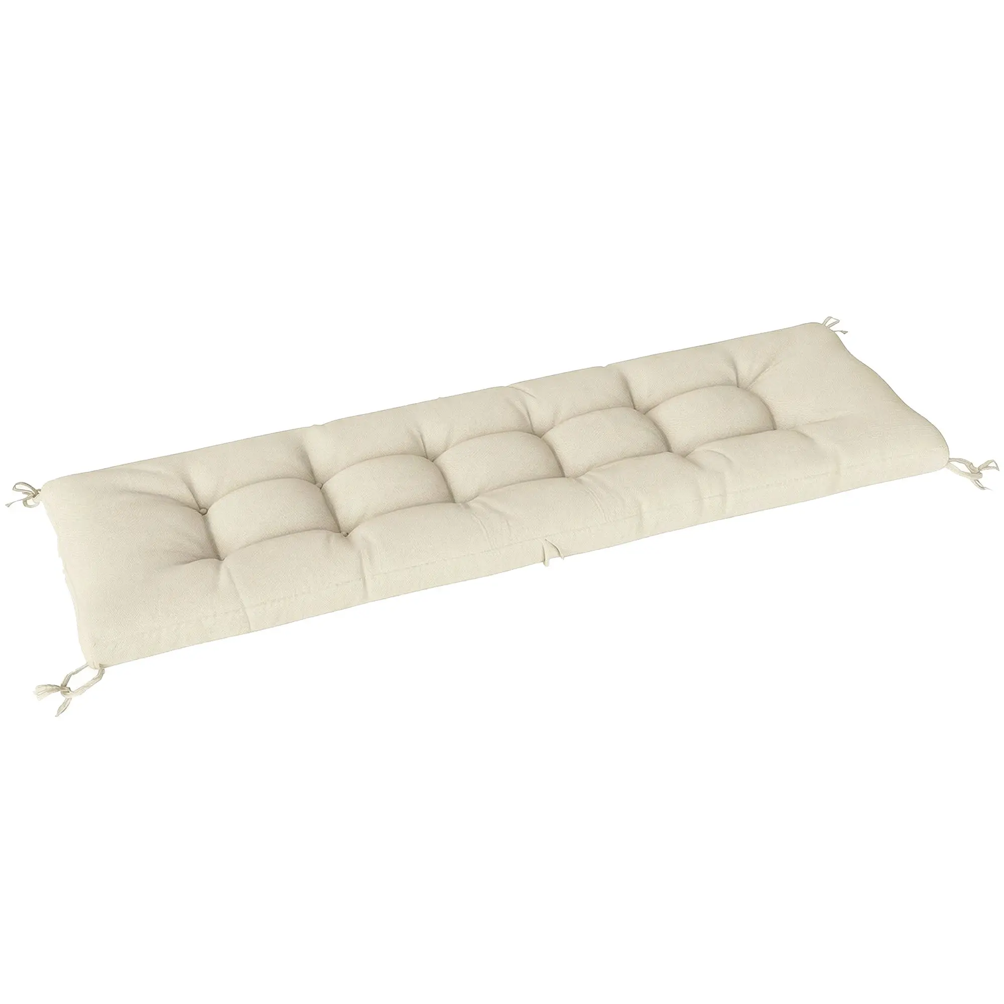 Removable Pallet Seat Cushion with Straps for Most Loungers, 78 x 25.6 x 5.1 in (198 x 65 x 13 cm), Beige