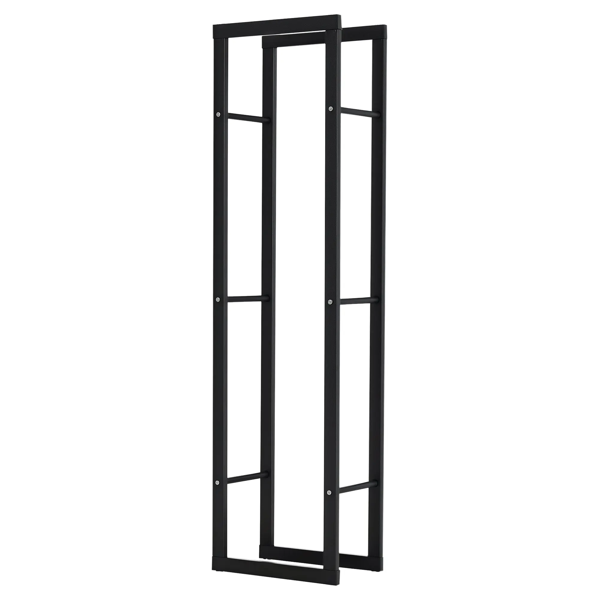 Firewood Rack Metal 40 x 25 x 150 cm Firewood Storage Aid Steel Frame up to 100kg Firewood Shelter Outdoor Wood Rack Firewood Rack for Garden Patio Outdoor Black