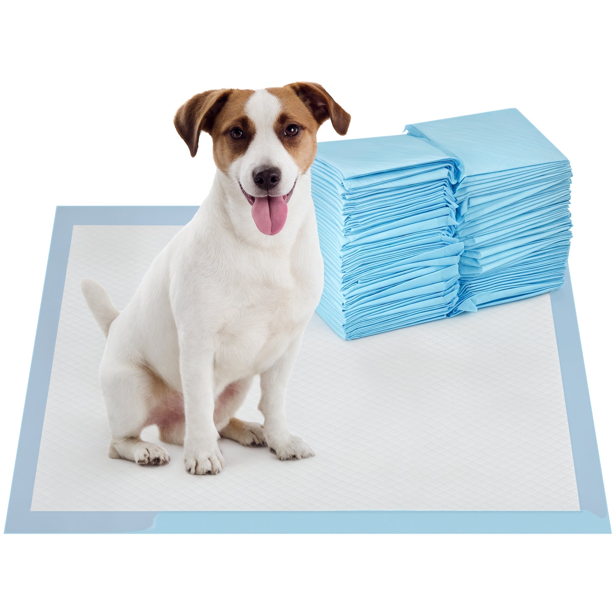 PawHut Tapis pour Chiens 100 Pack 45x60 cm Tapis d'Entraînement pour Animaux 6 Couches avec Surface Imperméable à Séchage Rapide