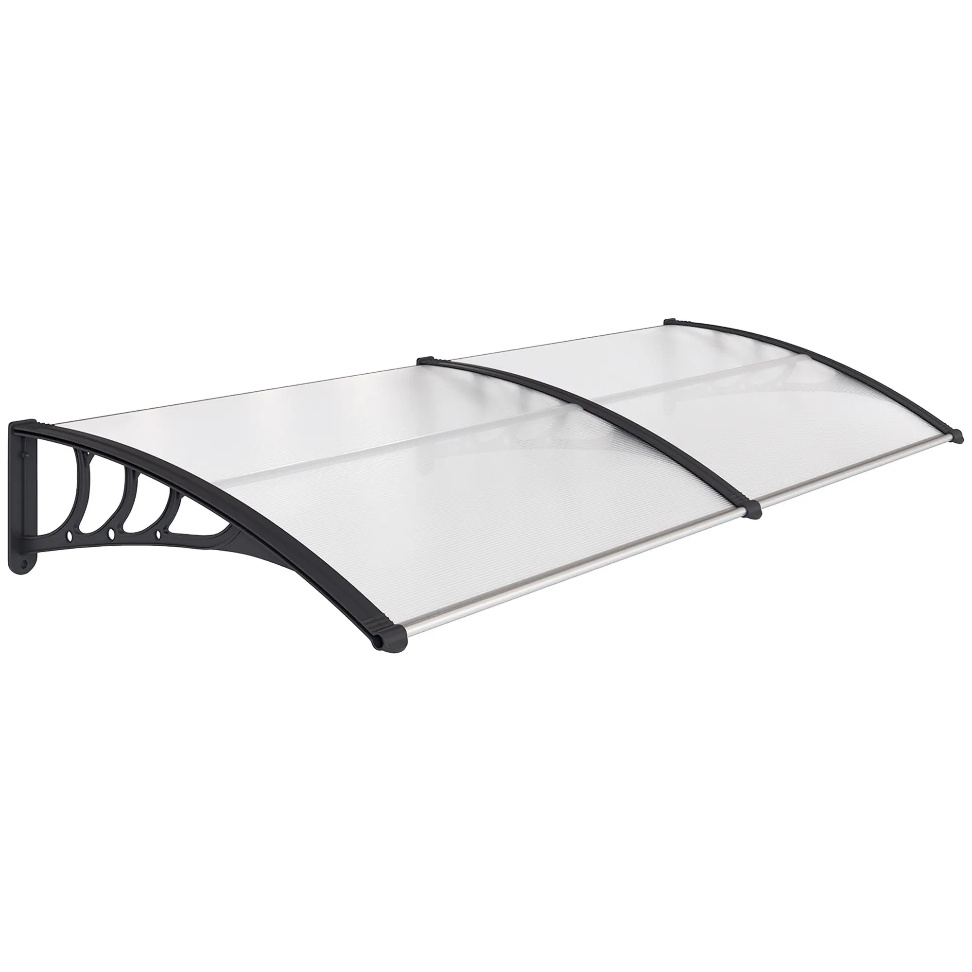 Polycarbonate Door Canopy, Extra Wide Waterproof Awning with UV Protection, Clear Outdoor Rain Shelter 75 x 195 cm