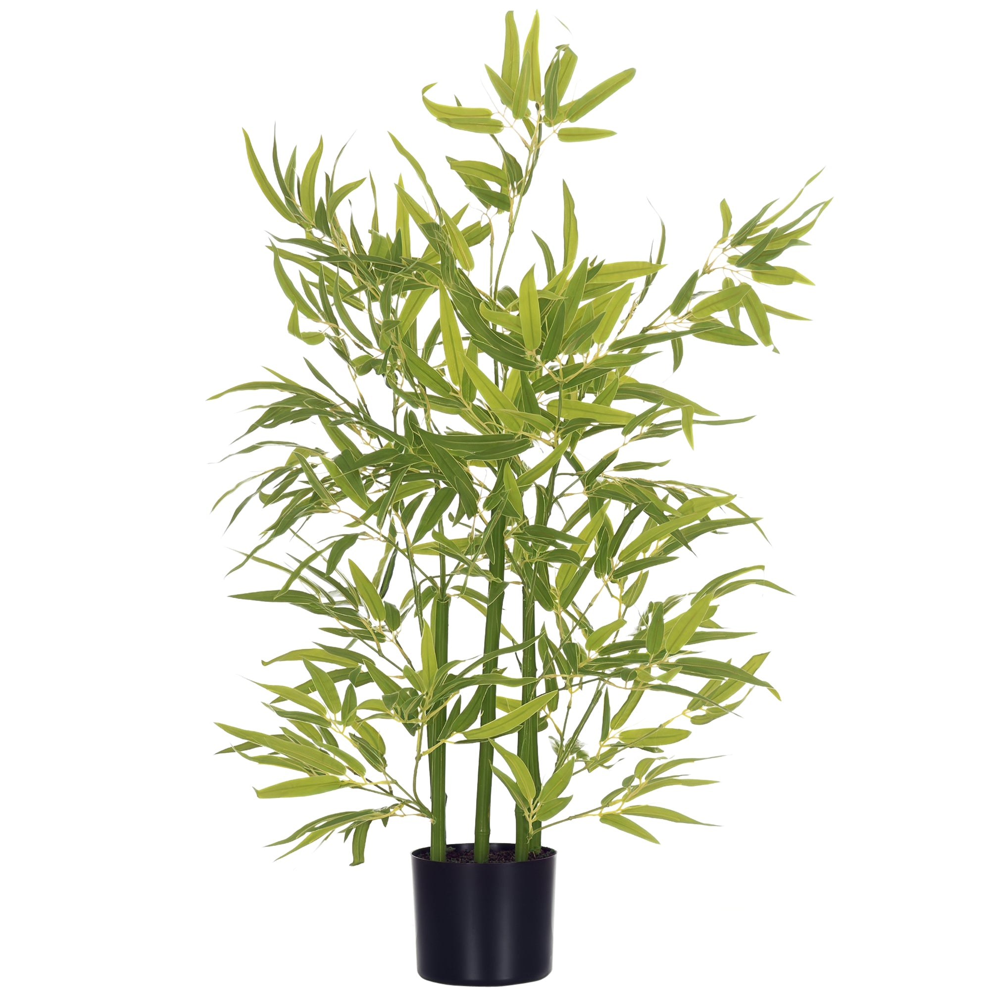 Artificial Bamboo Large 90 cm Fake Plant, Plastic Bamboo Artificial Plants Lifelike, Faux Bamboo in Pot Decor for Living Room, Bedroom, Garden