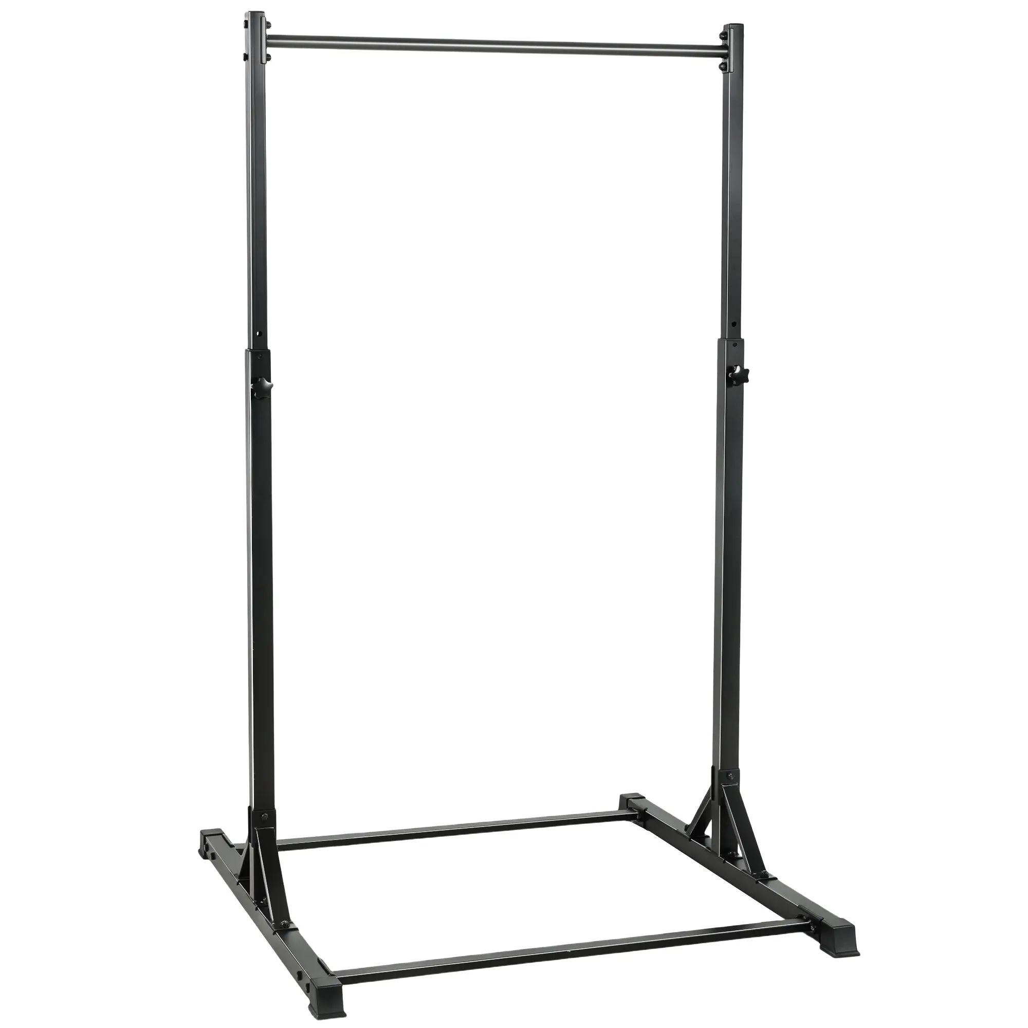 SPORTNOW Freestanding Pull-Up & Power Tower Station – 441 lb Capacity, 8-Position Adjustable Height, Robust Steel Frame (50.4 in), Home Gym Fitness Equipment, Black