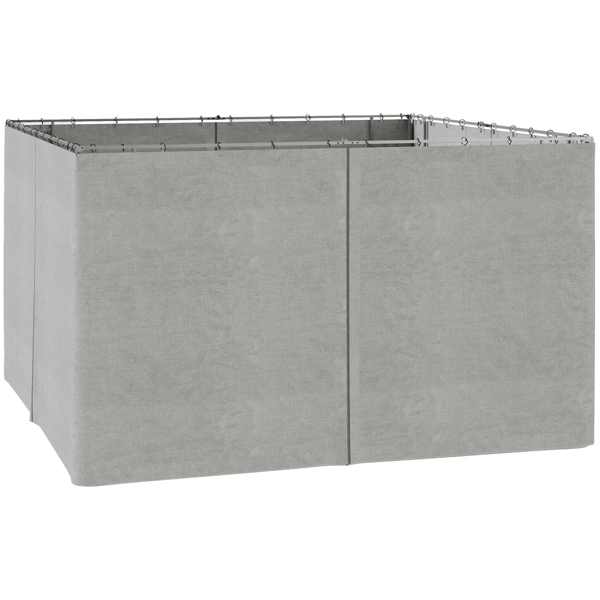 4 Side Panels for 3x4m Pavilion with Hooks, Side Walls for Garden Pavilion Party Tent Polyester Light Grey 352 x 205cm