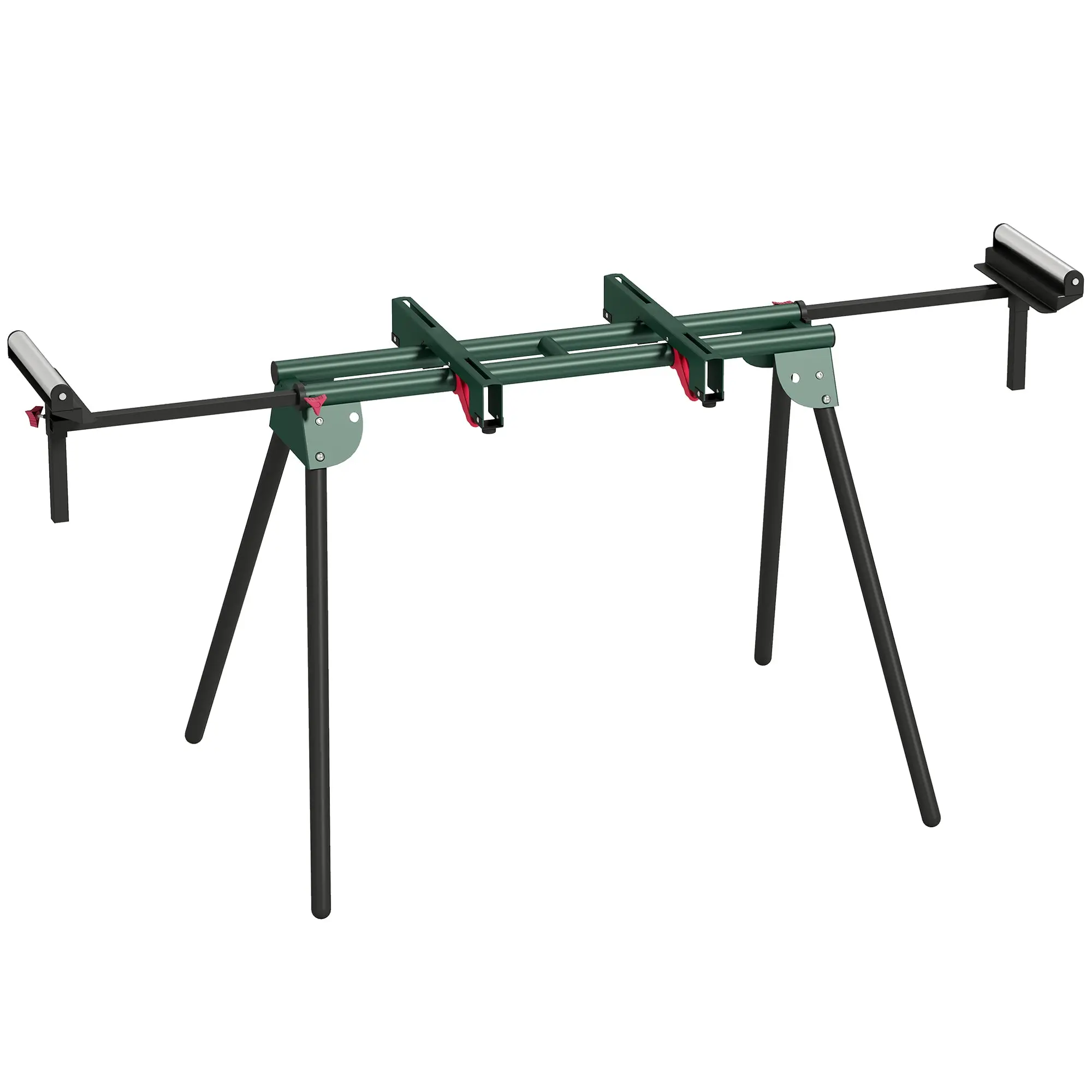 Universal Miter Saw Stand with Extendable Rollers 37–77 in, Folding Workbench with Adjustable Height & Width, Reinforced Steel Frame, 330 lb Capacity