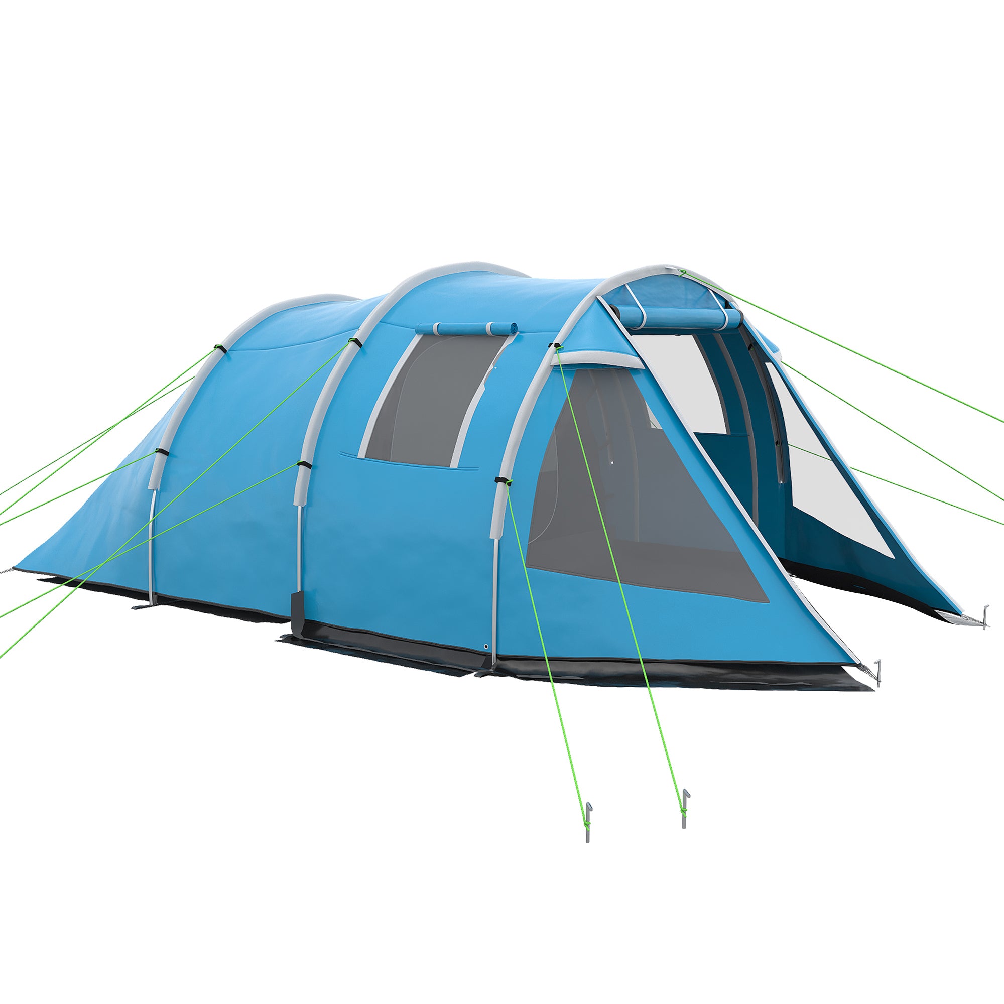 Camping Tent for 4 Persons Lightweight, Stable Waterproof Family Tent with Door Window, Carry Bag, Tunnel Tent with 2000mm Water Column Tent for Camping Travel Trekking Garden