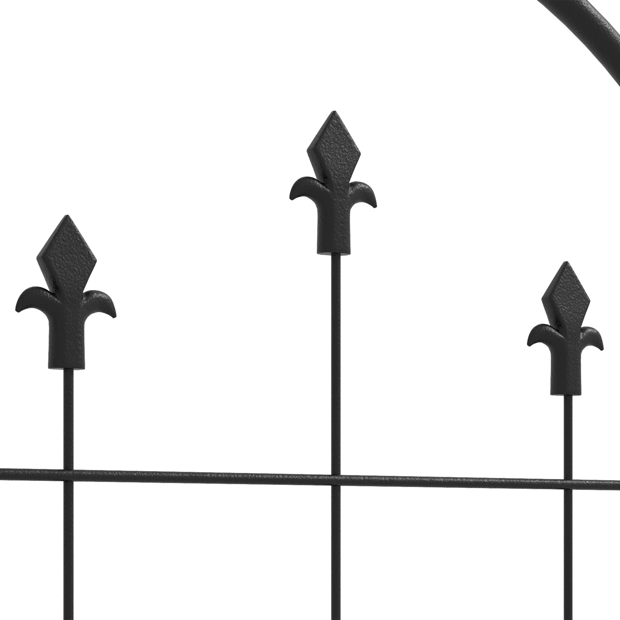 Set of 2 Garden Trellises, Climbing Plant Support made of Steel, 50L x 180H cm, black