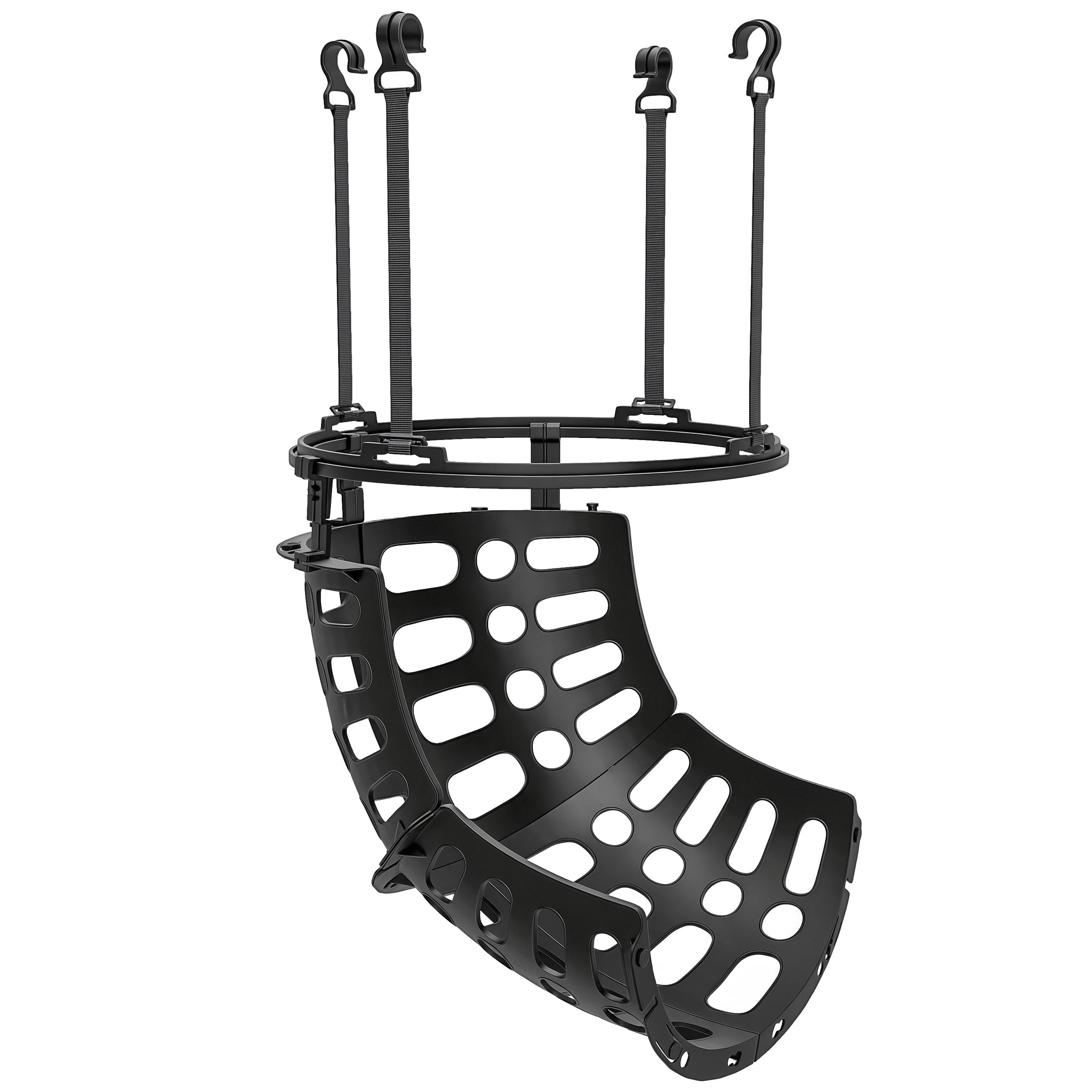SPORTNOW Basketball Rebounder, 360° drehbare Basketball-Rückgabeeinheit, Rückgabesystem für Schießübungen, mit Rückgabeneigung, für drinnen und draußen, Schwarz