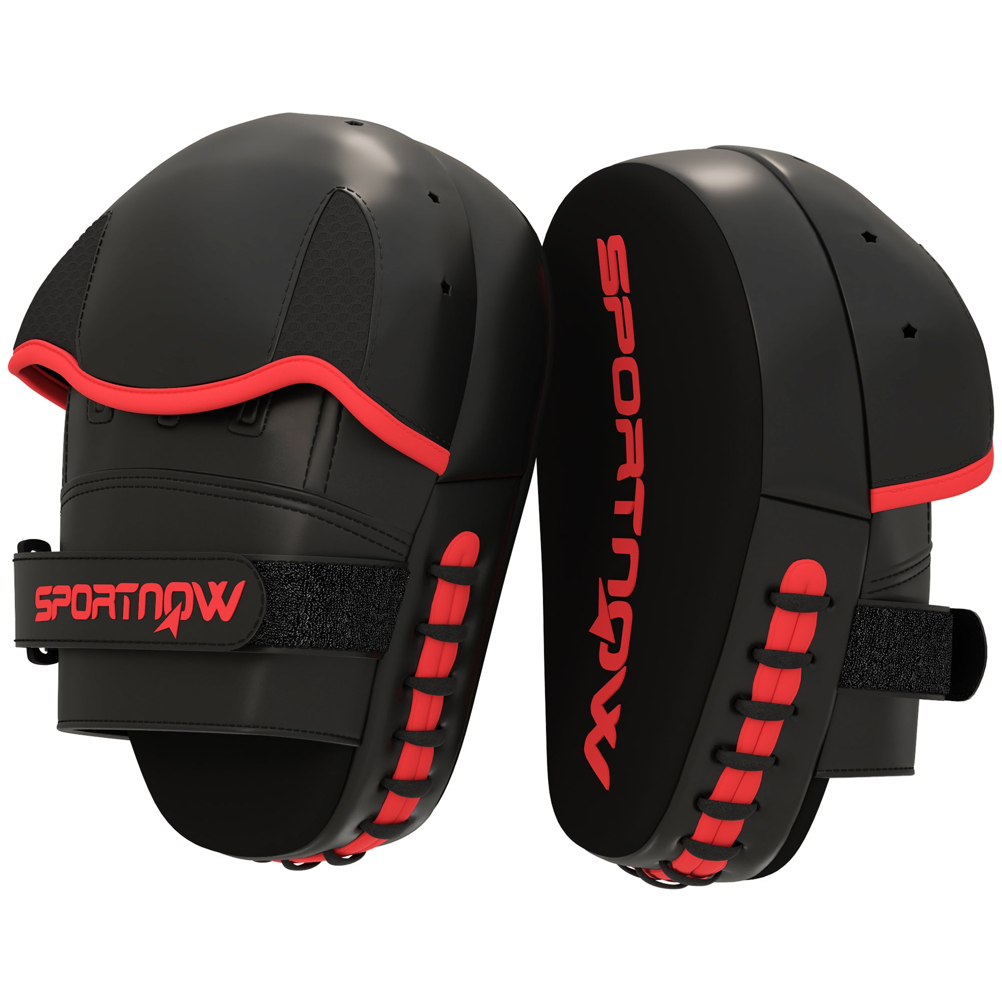 SPORTNOW Boksehansker Muay Thai MMA Buede Pudser til Boksetræning, Karate, Taekwondo, Kickboxing, Sparring & Kampsport - Sort