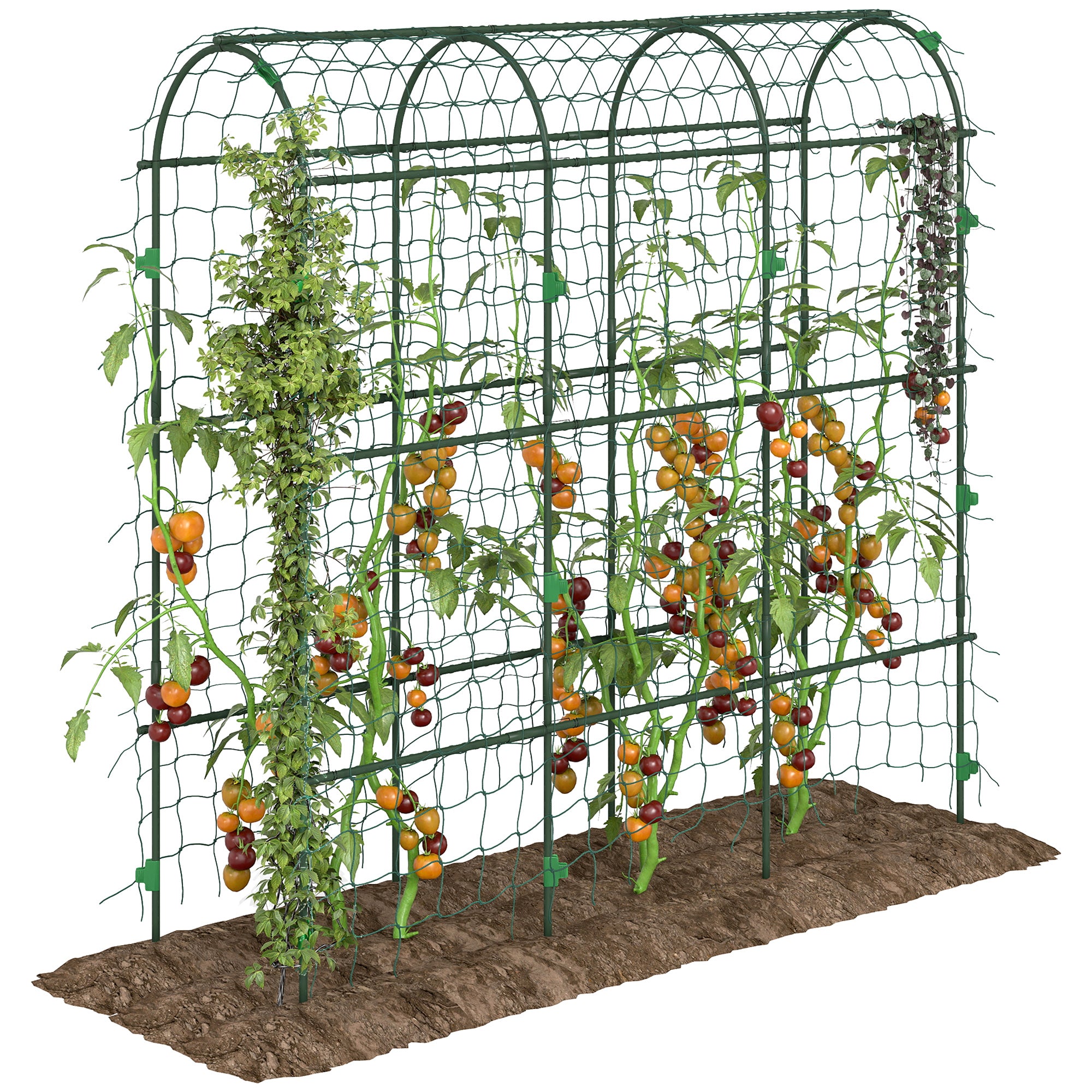 Metal Trellis Arch Rustproof Plant Support for Climbing Plants Cucumbers Trellis 43 x 182 x 183 cm Garden Trellis Plant Trellis for Tomatoes, Vegetables, Flowers Climbing Plants Black