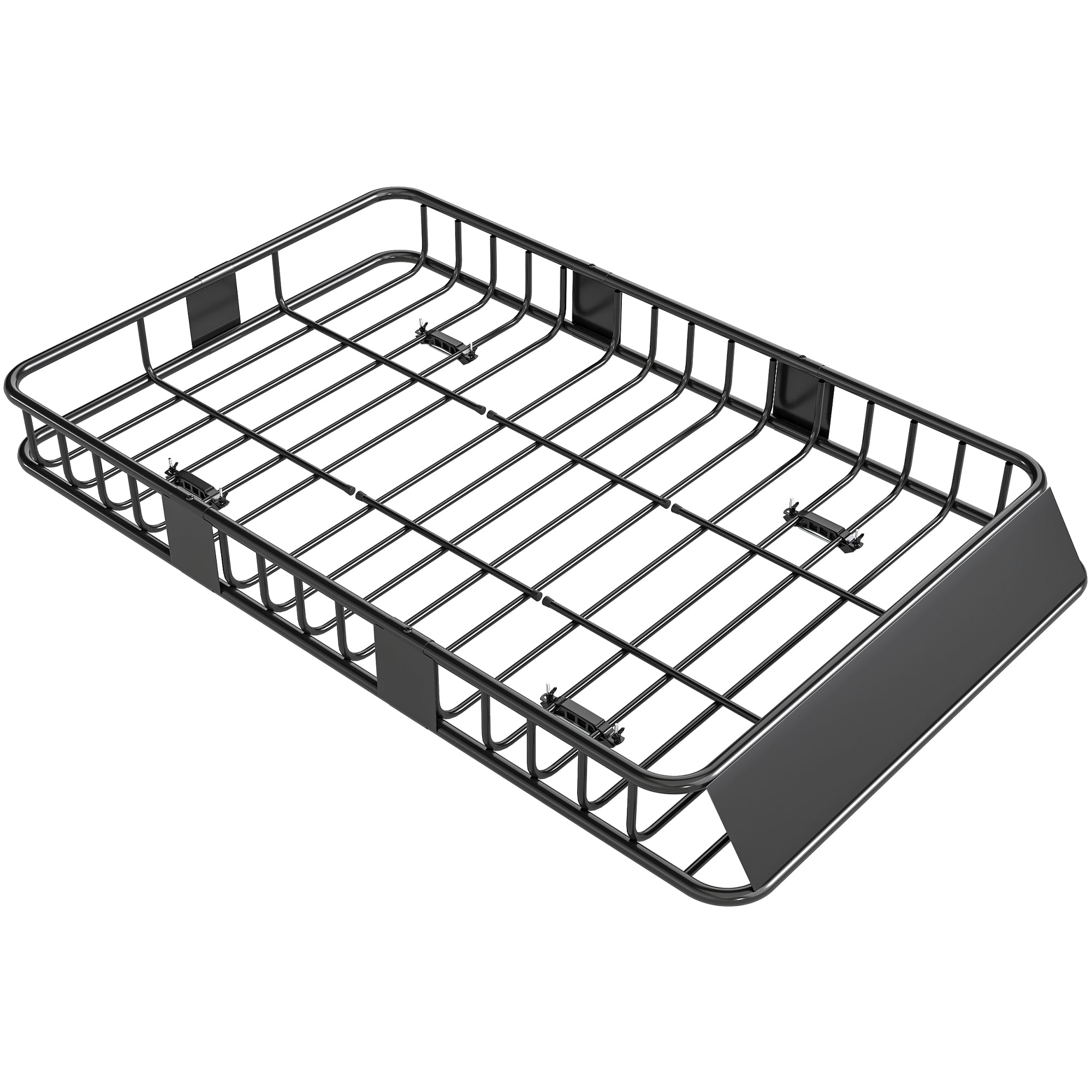 Car Rooftop Rack Basket Cargo Carrier 162x99x16cm Adjustable Metal Roof Rack Universal Luggage Basket 100kg Load for SUV Car Camping Travel Black