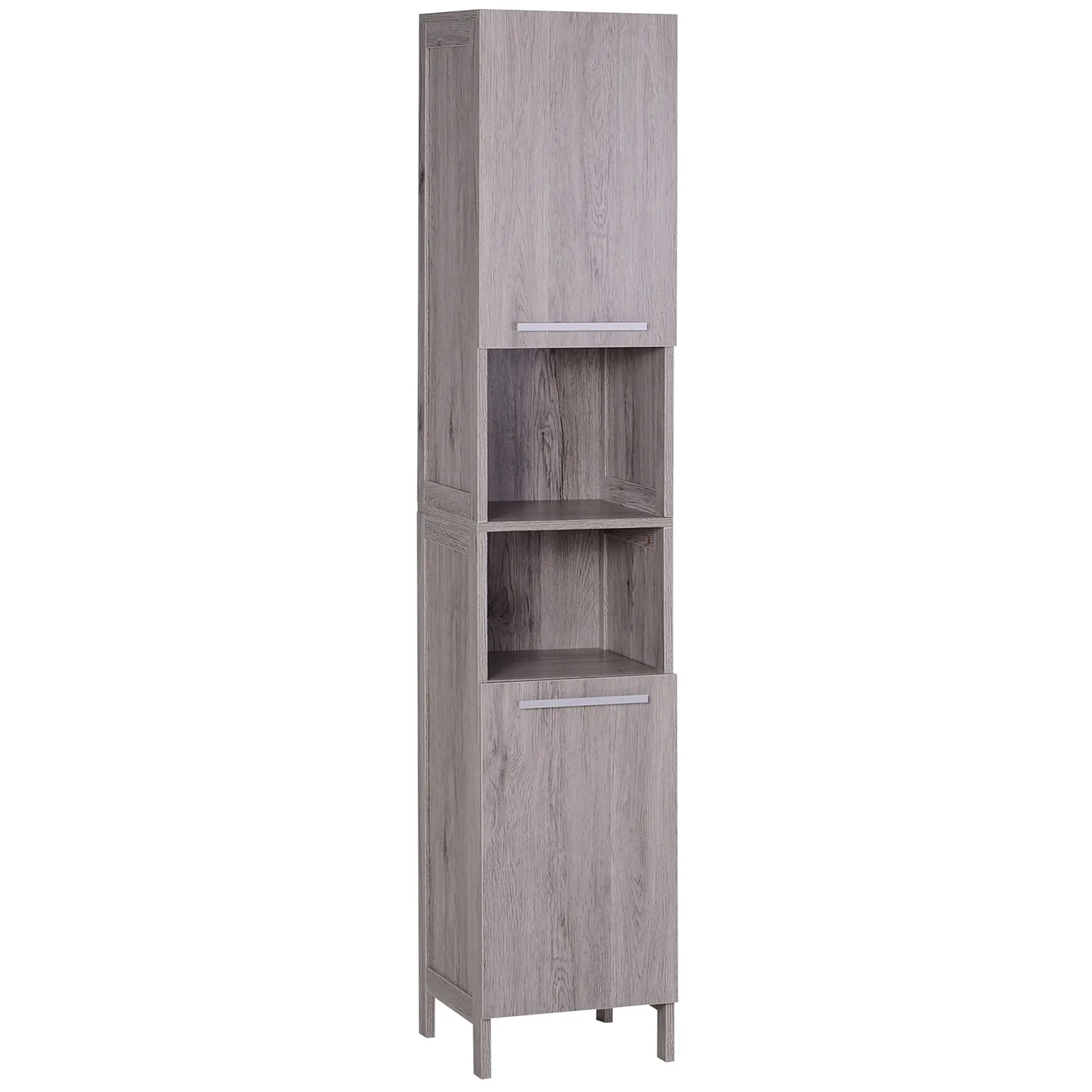 High Cabinet Auxiliary Furniture for Bathroom with Large Storage Space with Open and Closed Areas 30x32x172.5 cm