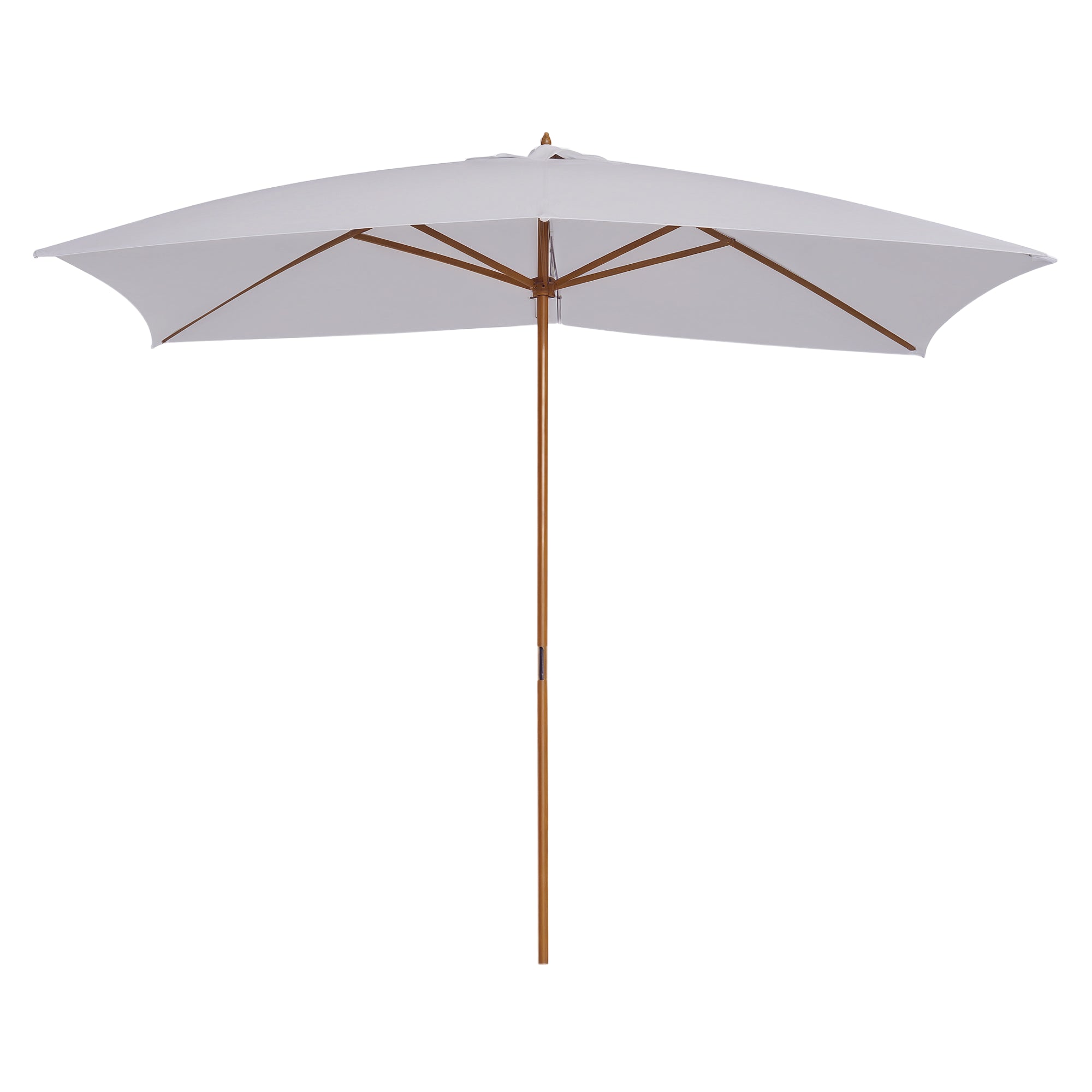 Outsunny Gartenparasoul 295x200 cm mit Holzständer, Bambusstreben und Pulley - Rechteckiger Garten-Sonnenschutz, wasserfest für Terrasse oder Balkon, Klassischer Stil