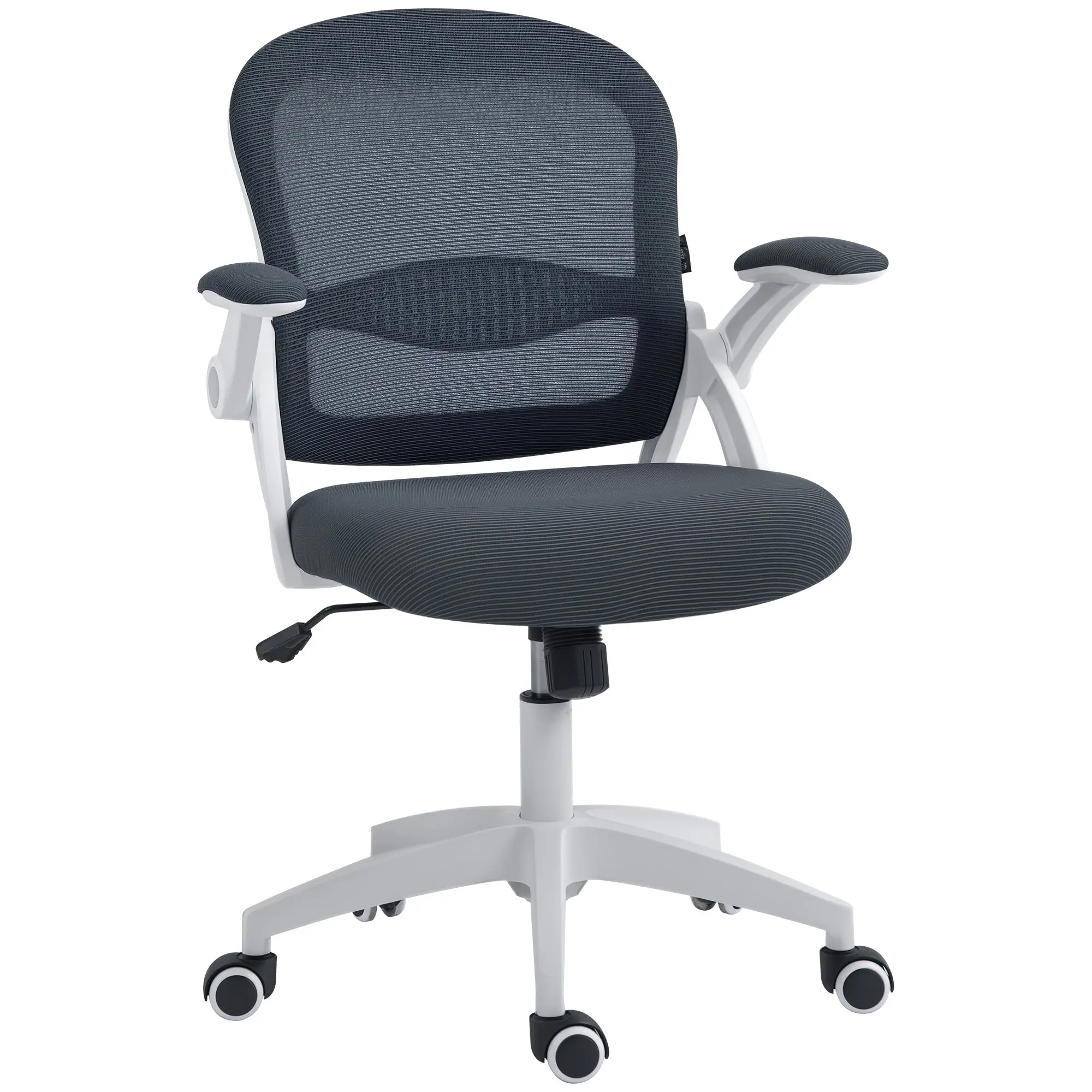 Ergonomic Office Chair with Mesh Backrest and Padded Seat, Adjustable Height, 65.5x61.5x88-97.5cm, Dark Grey