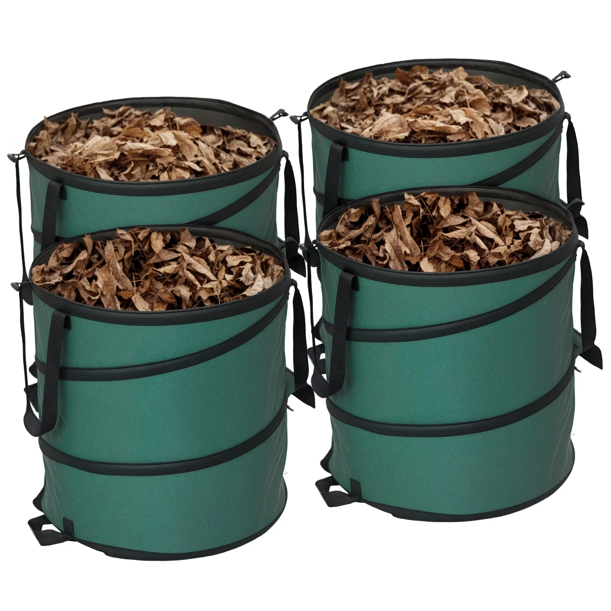 Garden Bag 4x86L Waterproof Garden Waste Bag with Handles, Sturdy Leaf Bag, Self-standing Garden Bags, Reusable Garden Waste Bags for Garden Waste Greenery