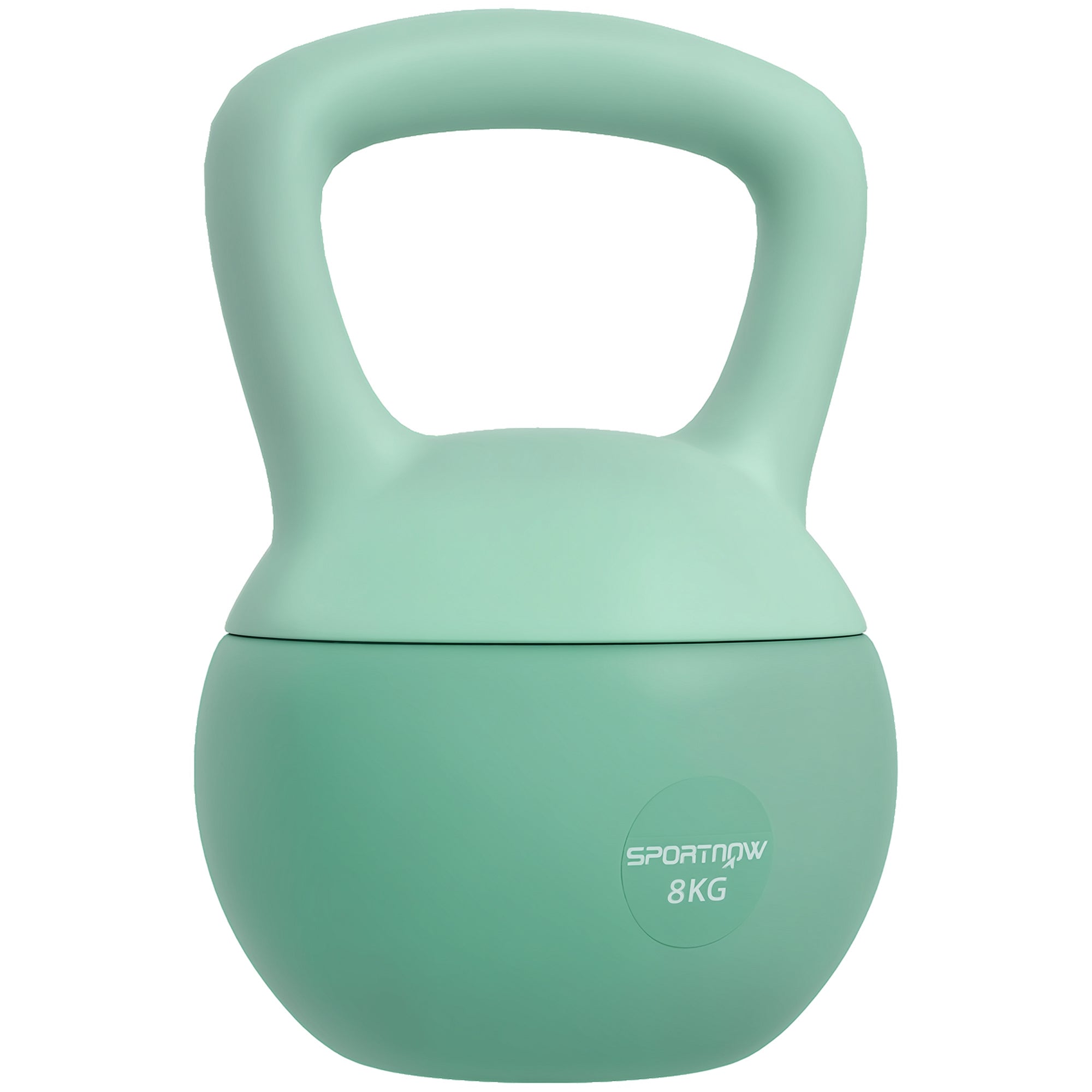 SPORTNOW 8 kg Pehmeä Kettlebell Venäläinen Paino Täytetty Metallihiekalla ja Liukumaton Kahva Kotiin Sopiva Kuntosaliharjoitteluun Vihreä