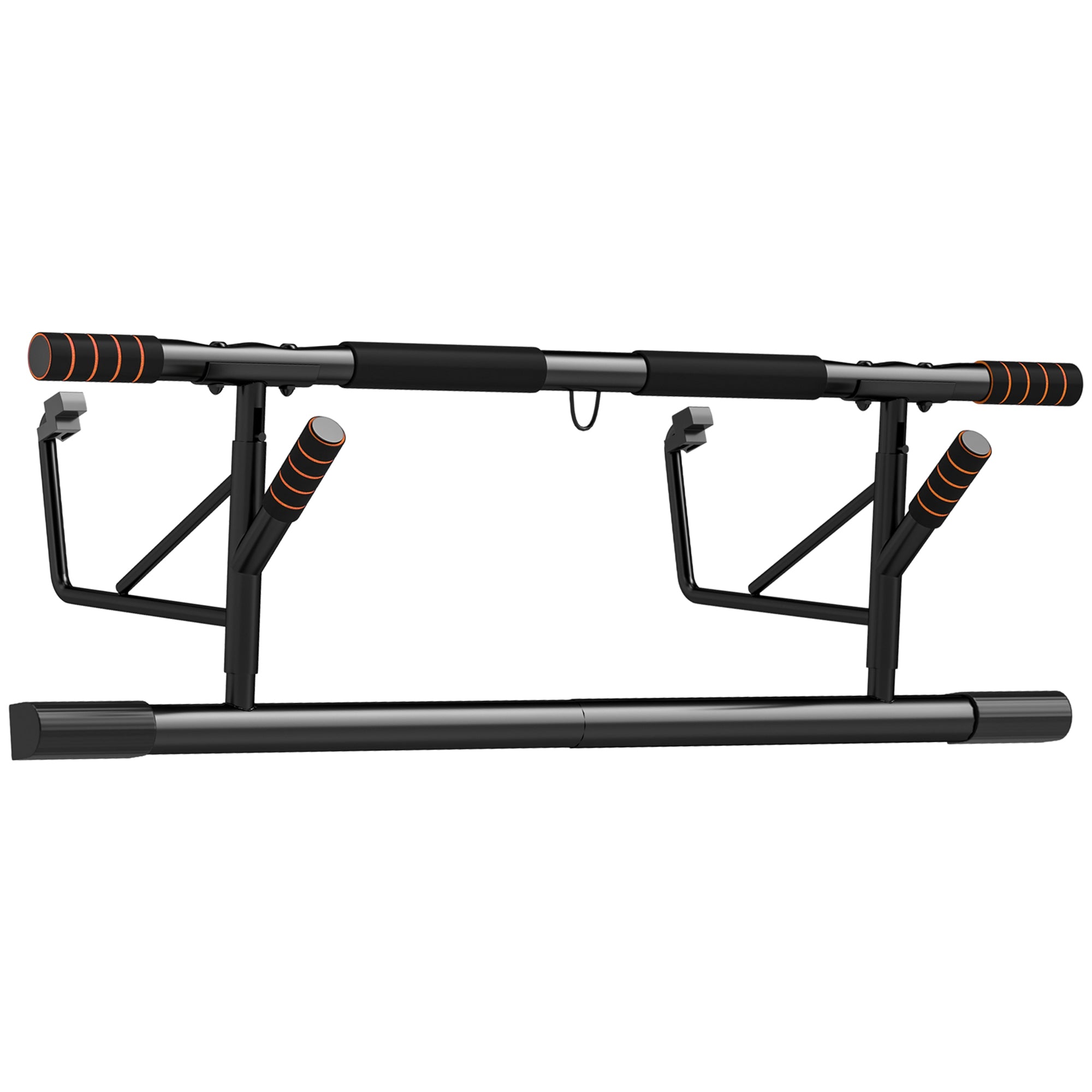 BARRE DE TRACTION et D'INITIATION SPORTNOW pour Maison et Salle de Sport avec Poignées Rembourrées, Barre de Traction en Acier, 100x50x27 cm, Orange et Noir