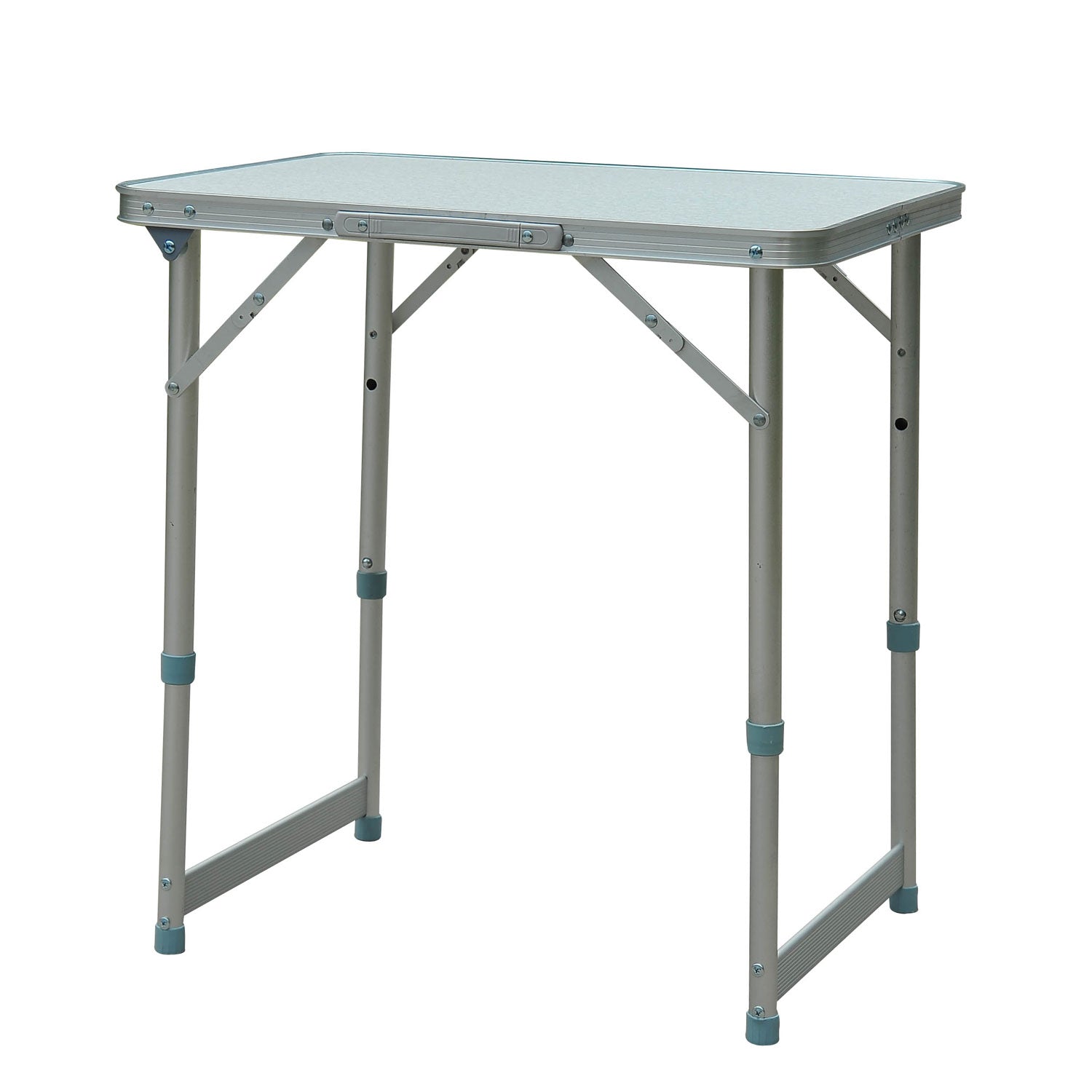 Outsunny Zložljiva Piknik Miza kot kovček za kampiranje na plaži 60x45x64cm Aluminijasta Z nastavljivo Višino