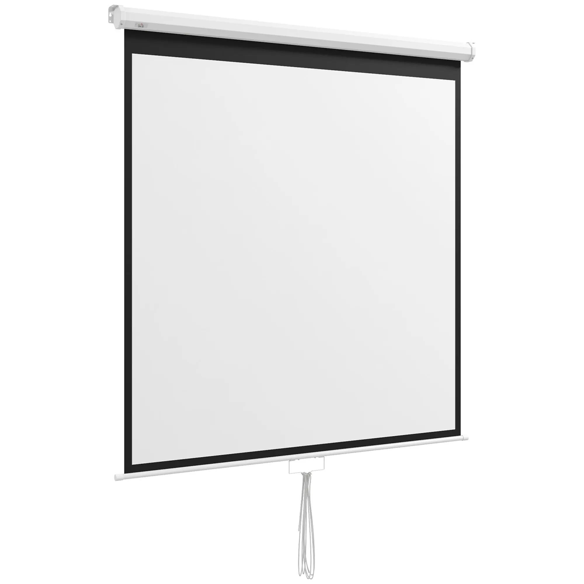 85-Inch Projector Screen, Video Projector Screen, for Home Cinema, 1:1 4K HD, Wall or Ceiling Mount, 181 x 8 x 138 cm, White