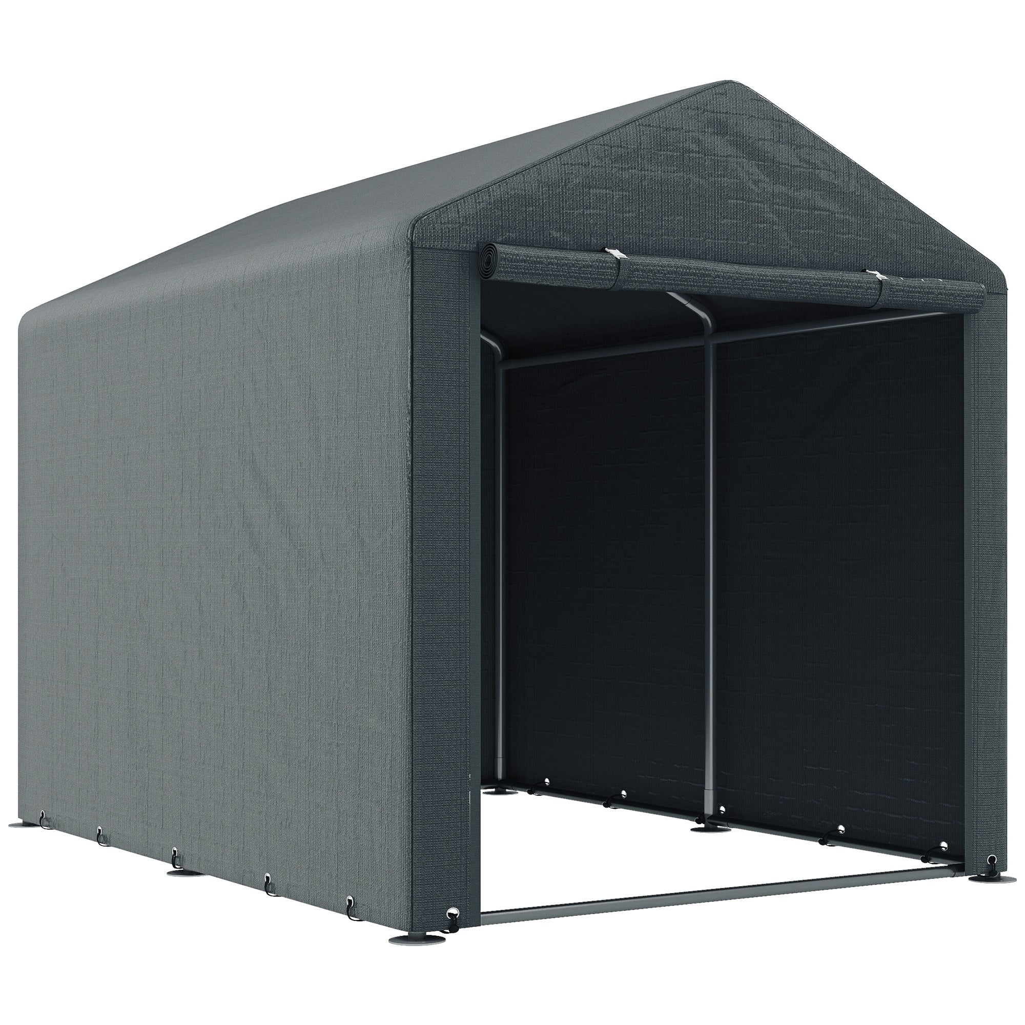 Garage Tent Storage Shed, Waterproof Outdoor Bike Storage Shelter with Steel Frame, PE Cover Garden Storage Tent 160x218x172cm