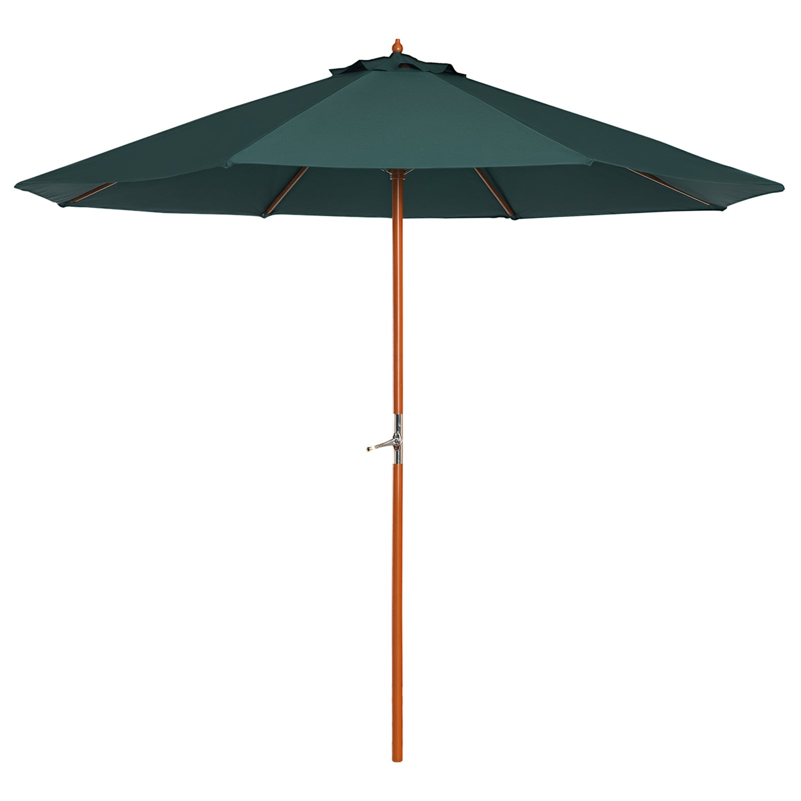 Outsunny Træ Solparasoll Træparasoll Haveparasol c 2.5m Mørkegrøn