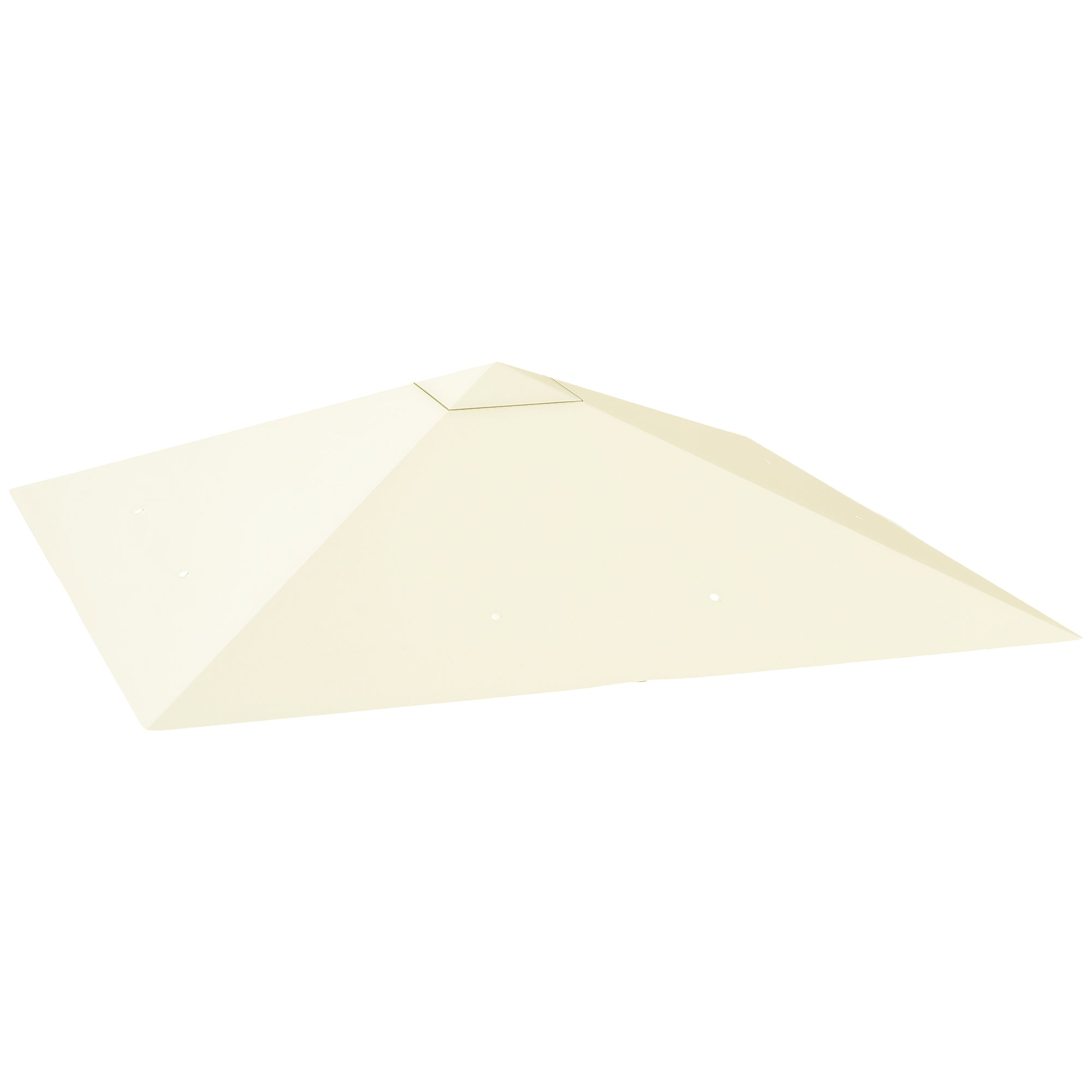 Garden Gazebo Cover 3x3m with 8 Drainage Holes, Oxford Fabric Canopy 600D Water-Resistant 370g/m?, UV30+, Cream White