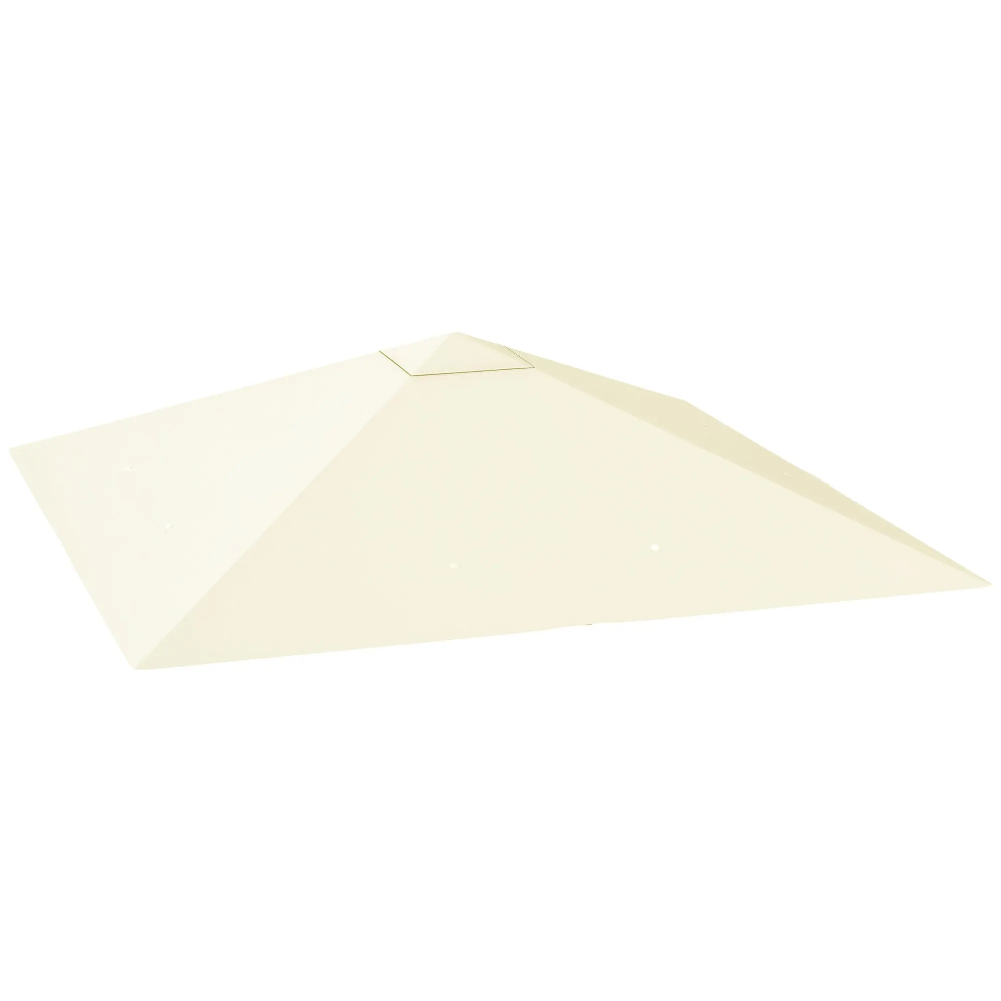 Garden Gazebo Cover 3x3m with 8 Drainage Holes, Oxford Fabric Canopy 600D Water-Resistant 370g/m?, UV30+, Cream White