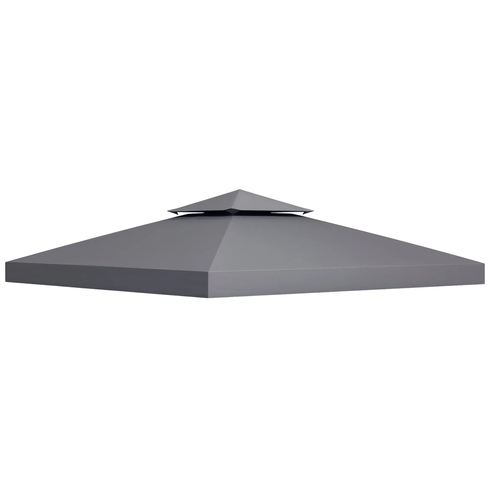 Replacement Roof for Pavilion 3x3m Water-Resistant Pavilion Roof for Metal Pavilion Pavilion Replacement Roof Garden Pavilion Party Tent Gazebo Polyester Dark Grey
