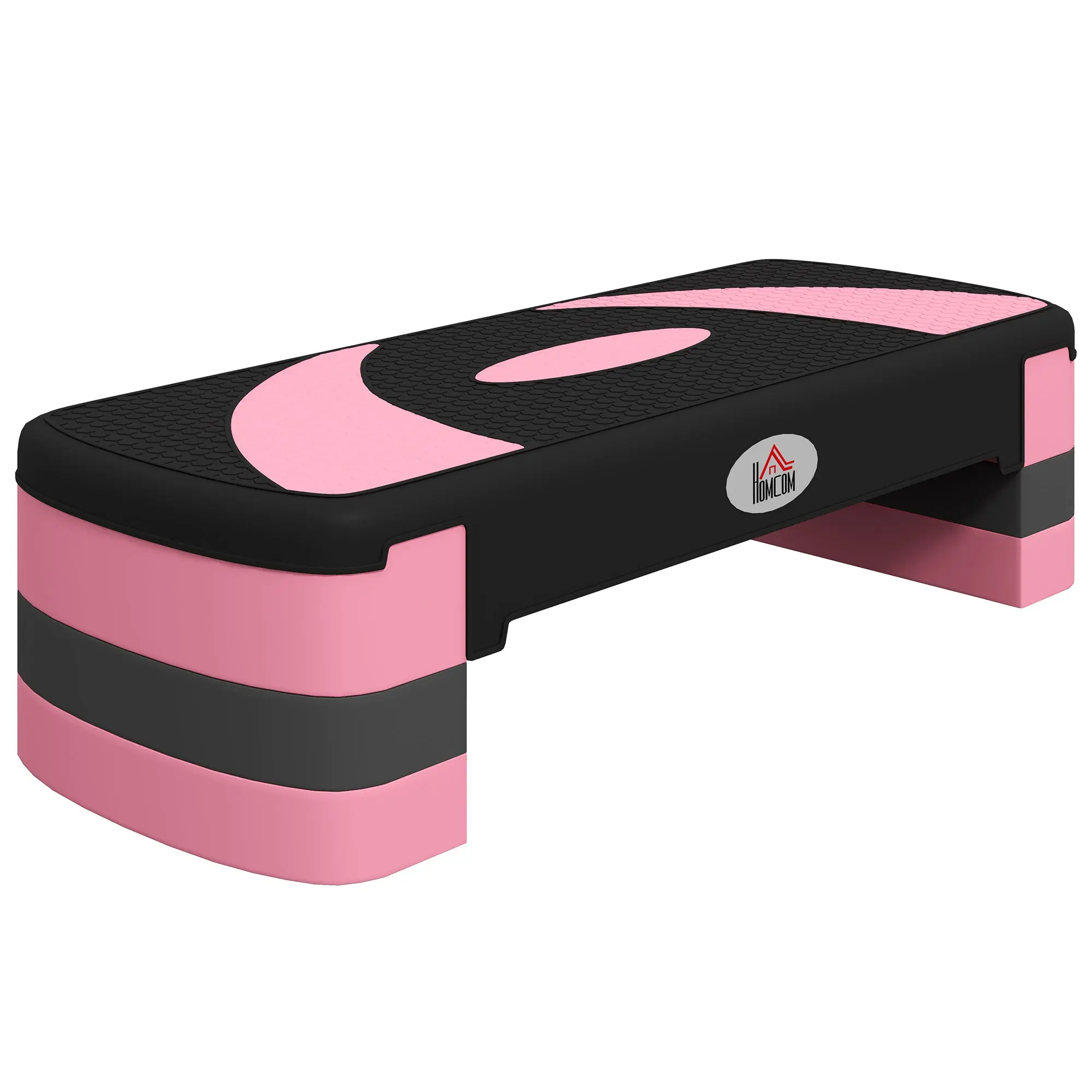 Height-Adjustable Fitness Stepper with 3 Levels (10/15/20 cm) Non-Slip Step bench Capacity up to 150 kg for Home Gym Pink
