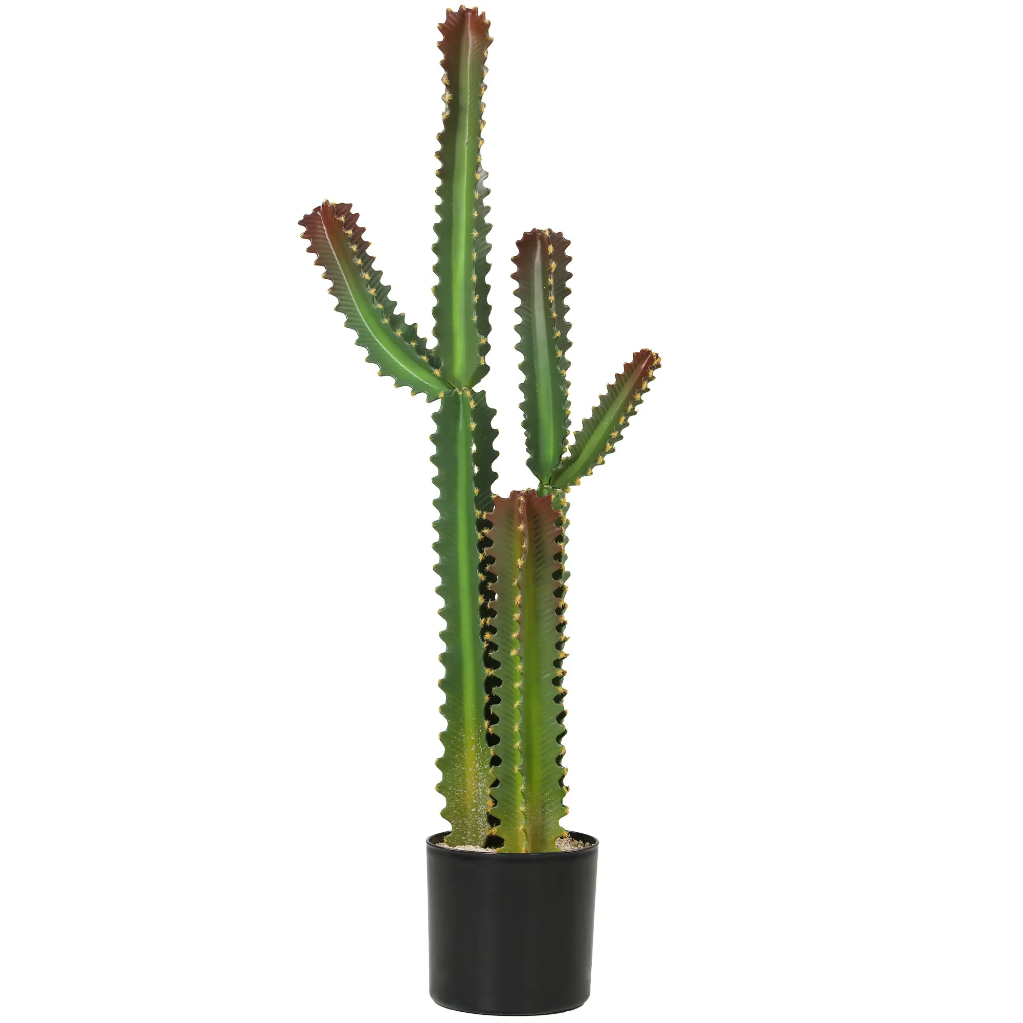 44 in Artificial Potted Cactus — Realistic Indoor Faux Plant for Home & Office, Green