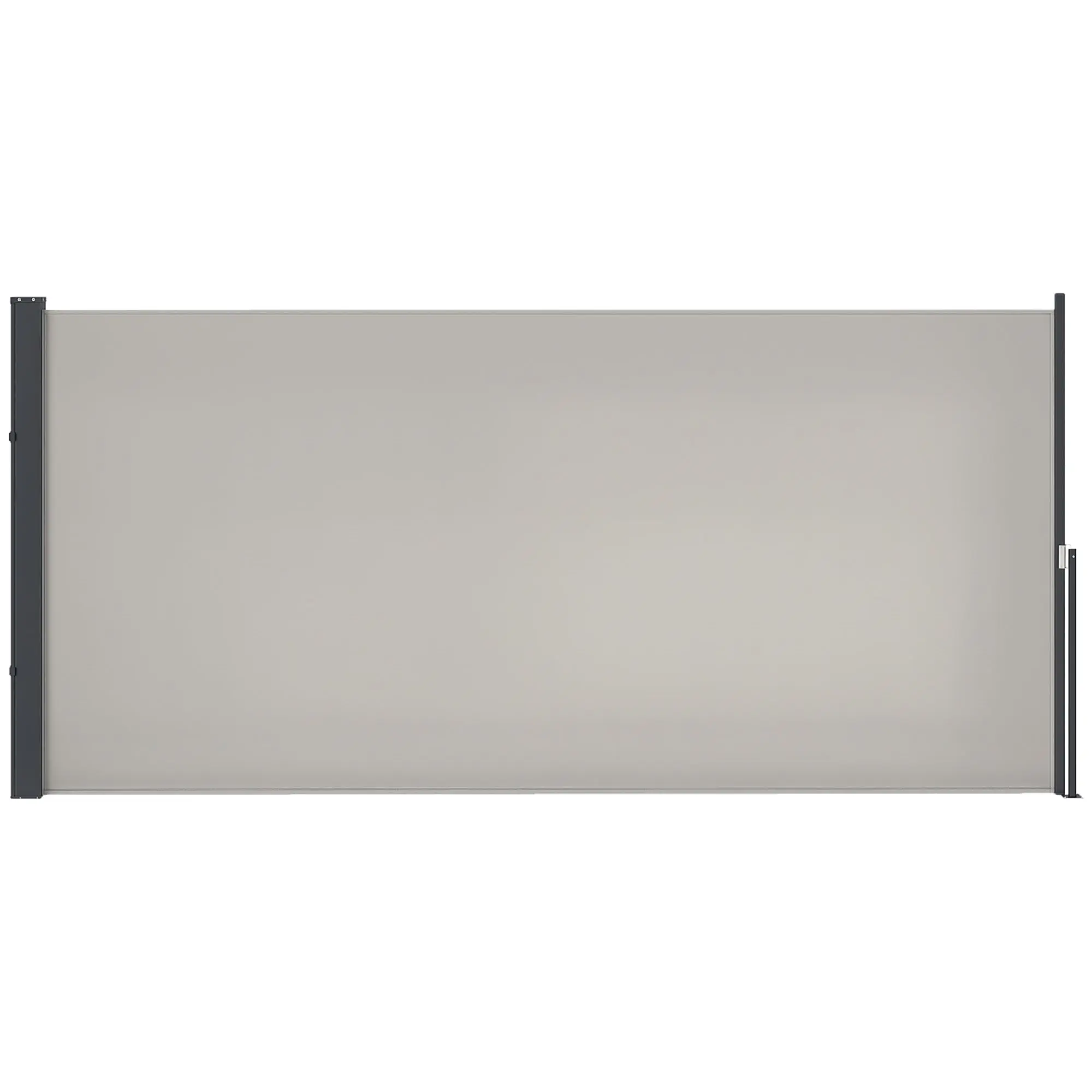 Retractable Side Awning Privacy Screen with Wall Mount Steel Box Waterproof Side Wall Awning Wind Protection Sun Protection 300 x 140cm for Balcony Terrace Garden Grey