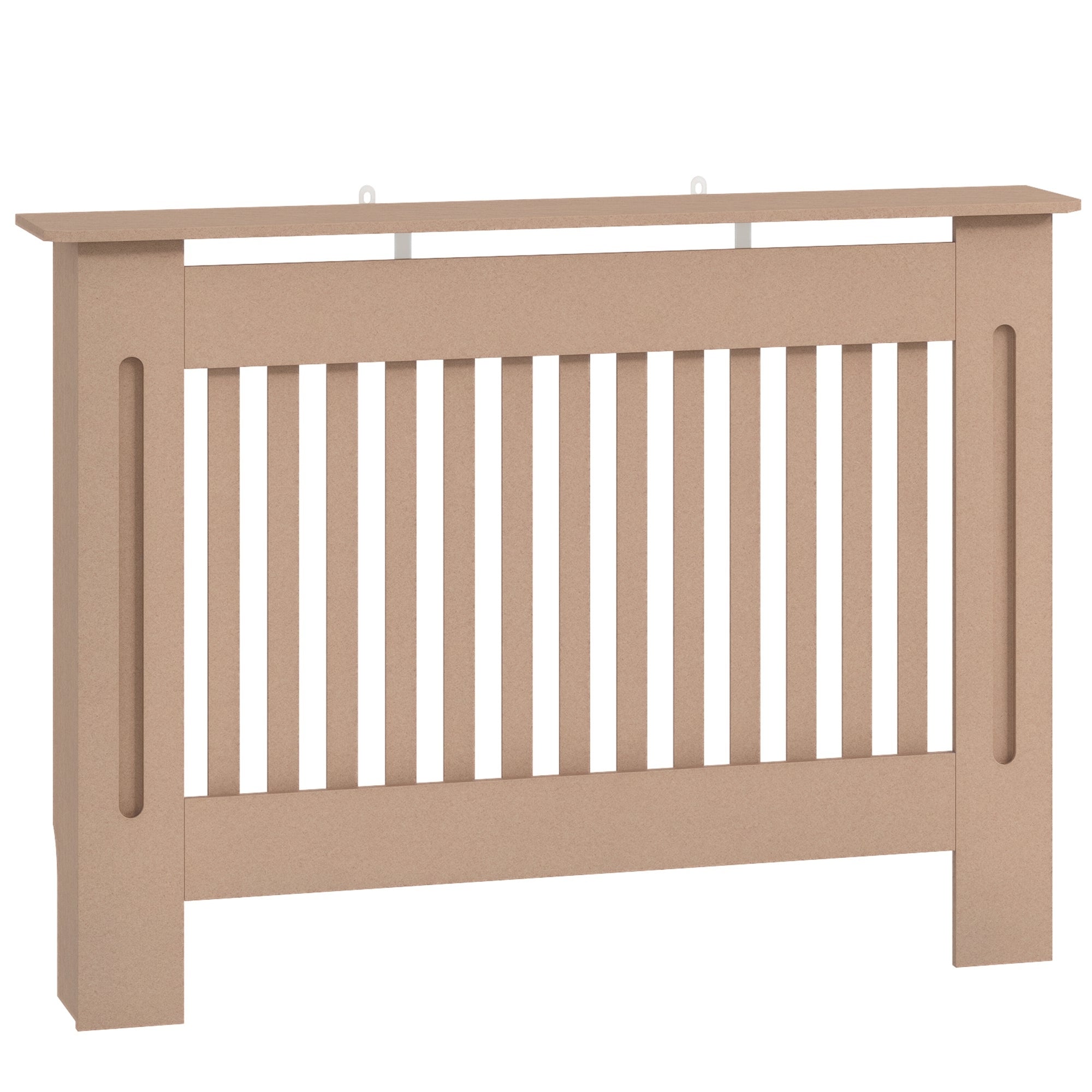 Radiator Cover Modern MDF Radiator Cabinet for Living Room Bedroom 112x19x81cm Natural Wood