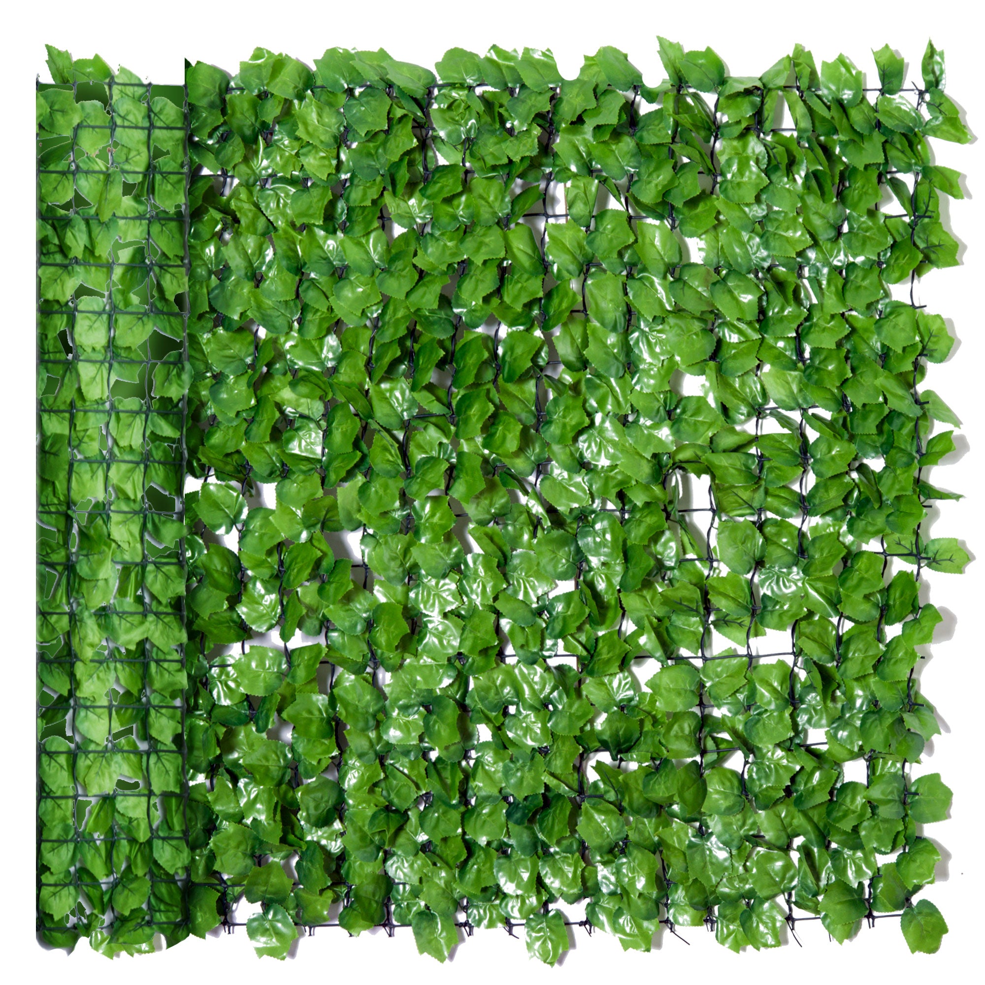 Écran de confidentialité en haie artificielle Outsunny, écran de confidentialité protégé UV, écran de balcon vert, écran de confidentialité de clôture avec feuilles, clôture en haie, mur artificiel 30
