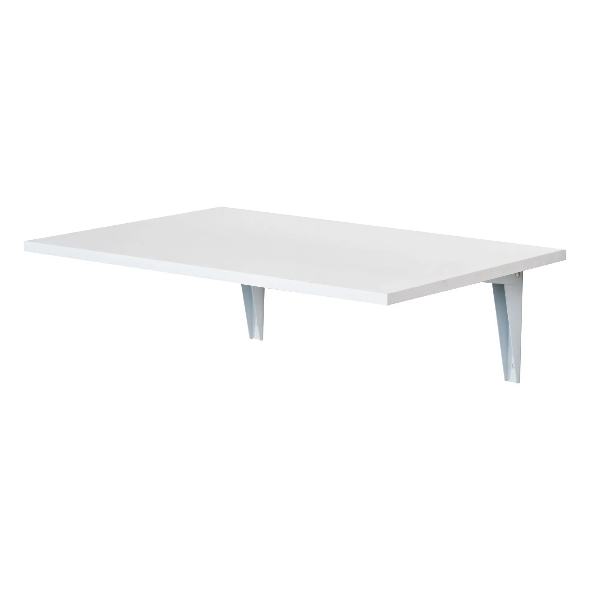 Folding Wall Table Foldable Wall-Mounted Wood Table Space Saving for Kitchen Dining Room Bedroom Load 10 kg 60x40x20 cm White