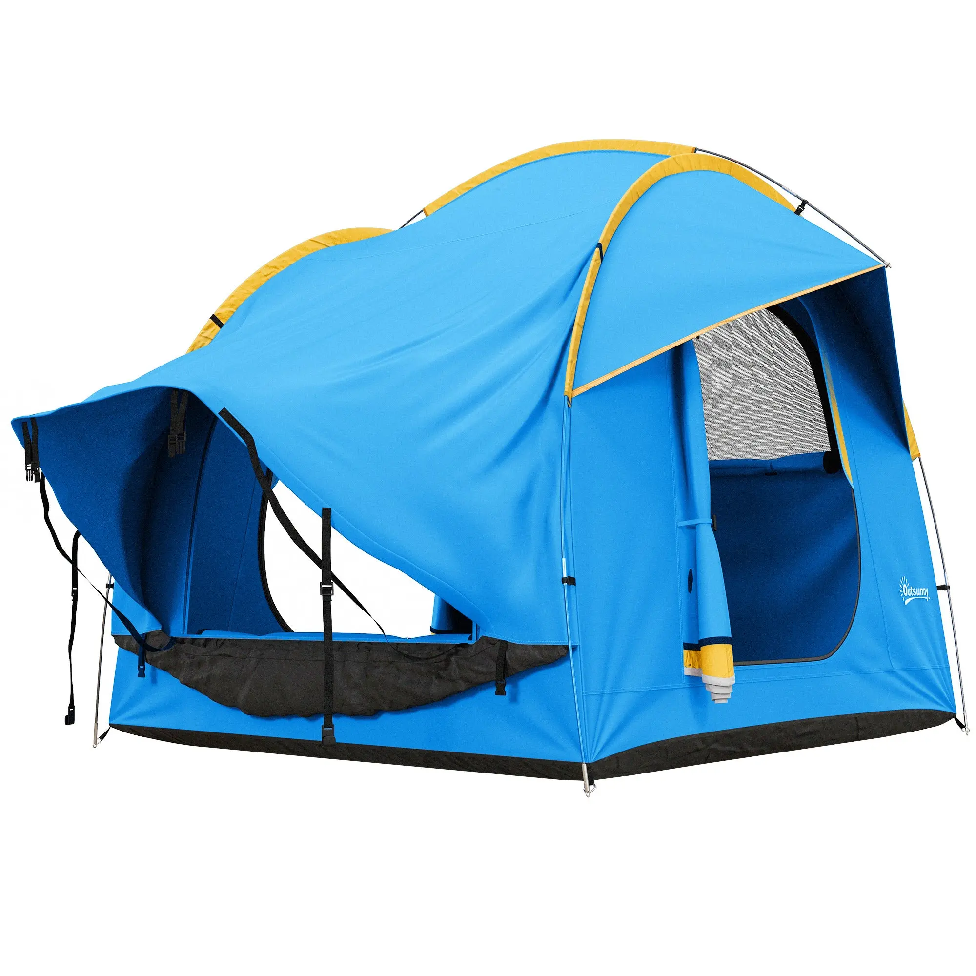 SUV Car Tent for Camping, 6 Person Tailgate Tent with Waterproof 2000mm Polyester, Vehicle Awning Shelter with Sunshade & UV Protection